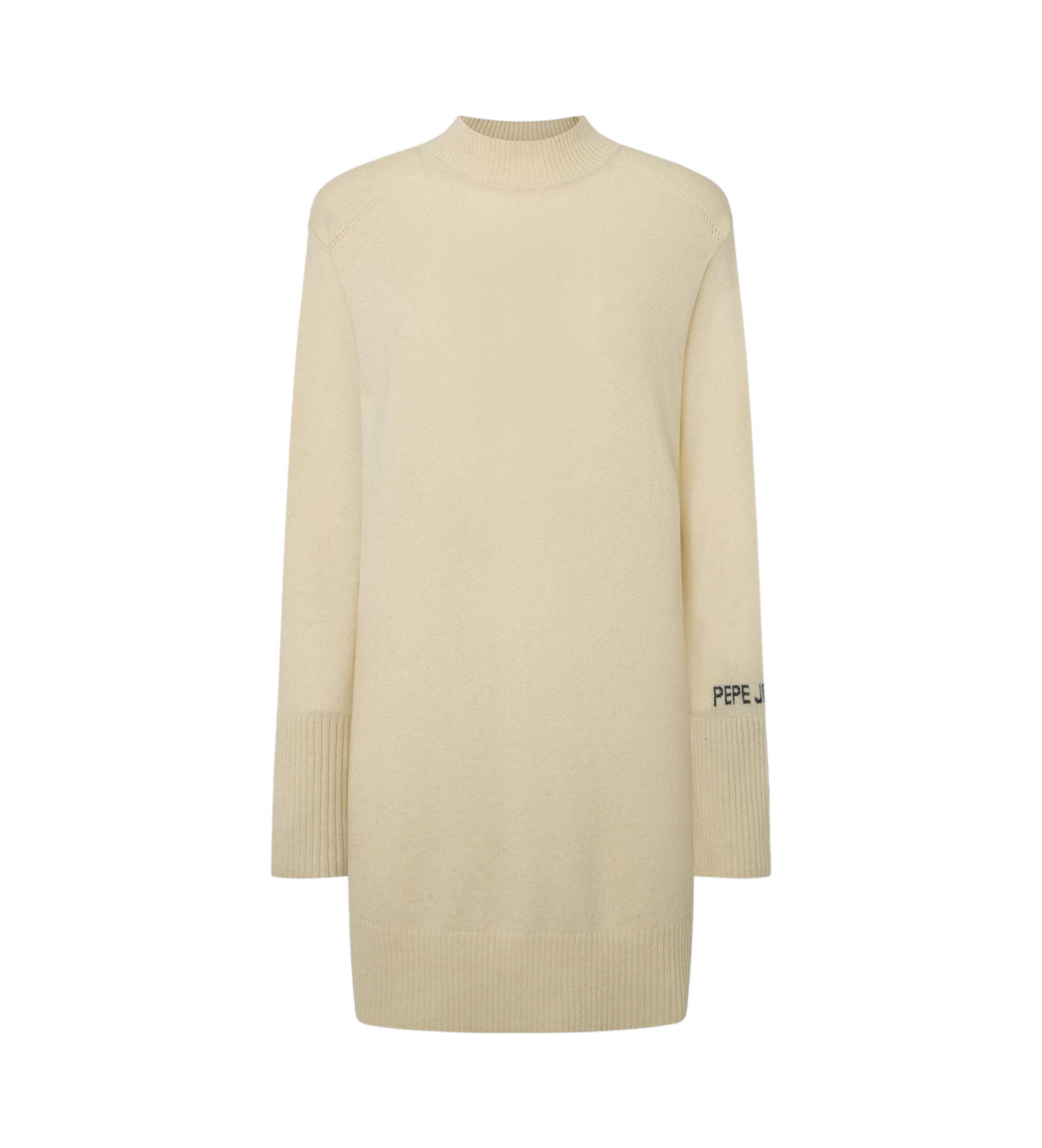 Pepe Jeans für Damen. PL953593 Hazel Kleid off-white (S), Weiß, Lässig, Polyester, Langarm, Nachhaltig