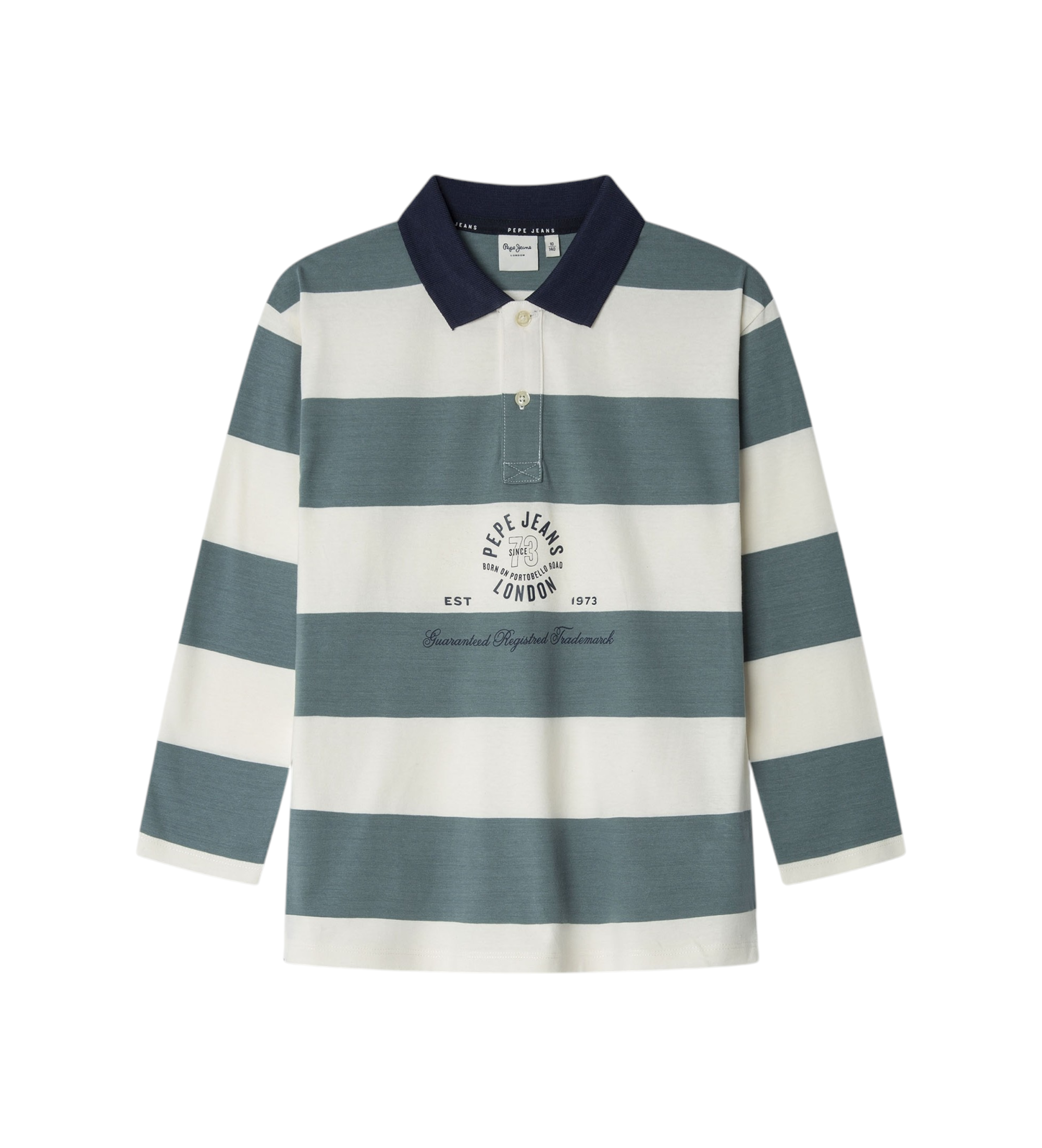 Pepe Jeans für Jungen. PB5400002 Hedwing grünes Poloshirt (14años= 164cm), Lässig, Baumwolle, Langarm, Kinderbekleidung