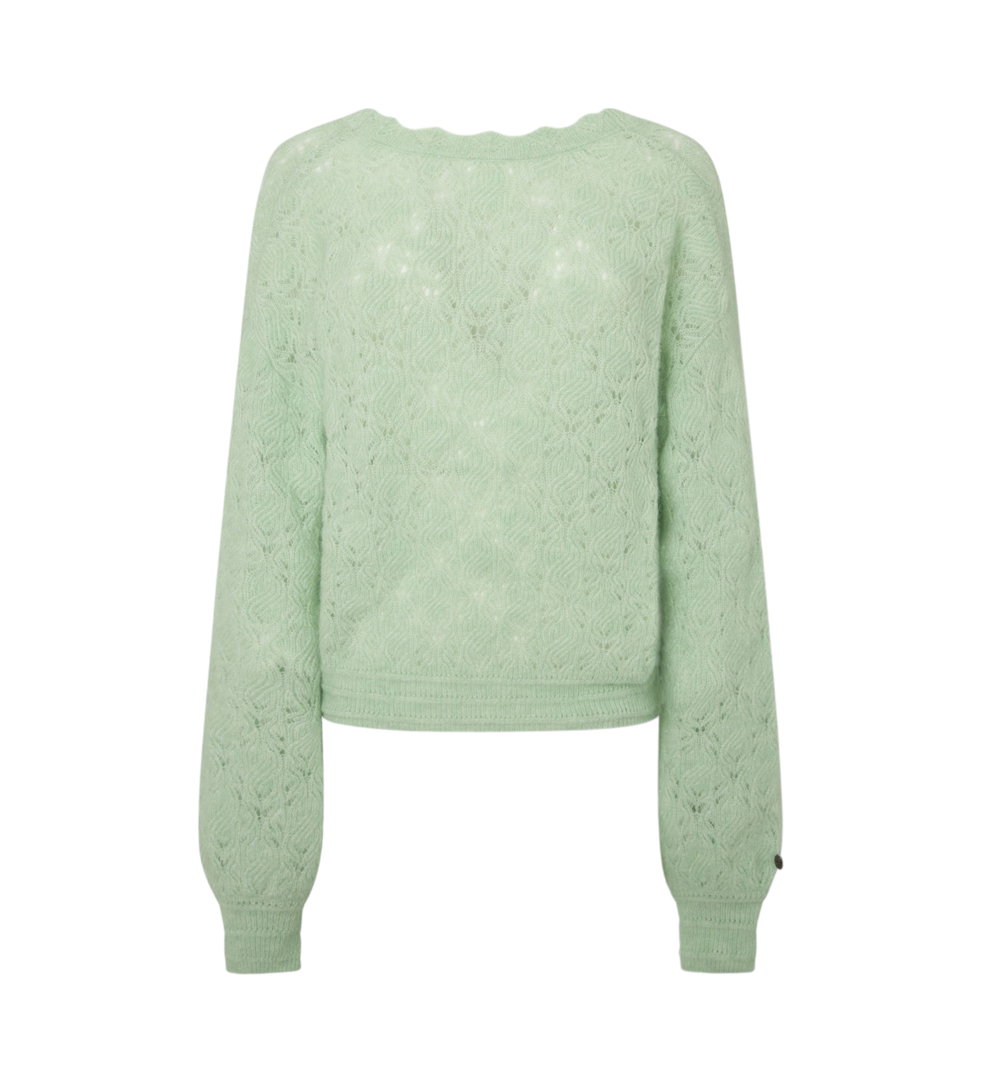 Pepe Jeans für Damen. PL702231 Helen Wickelpulli grün (M), Lässig, Polyamid