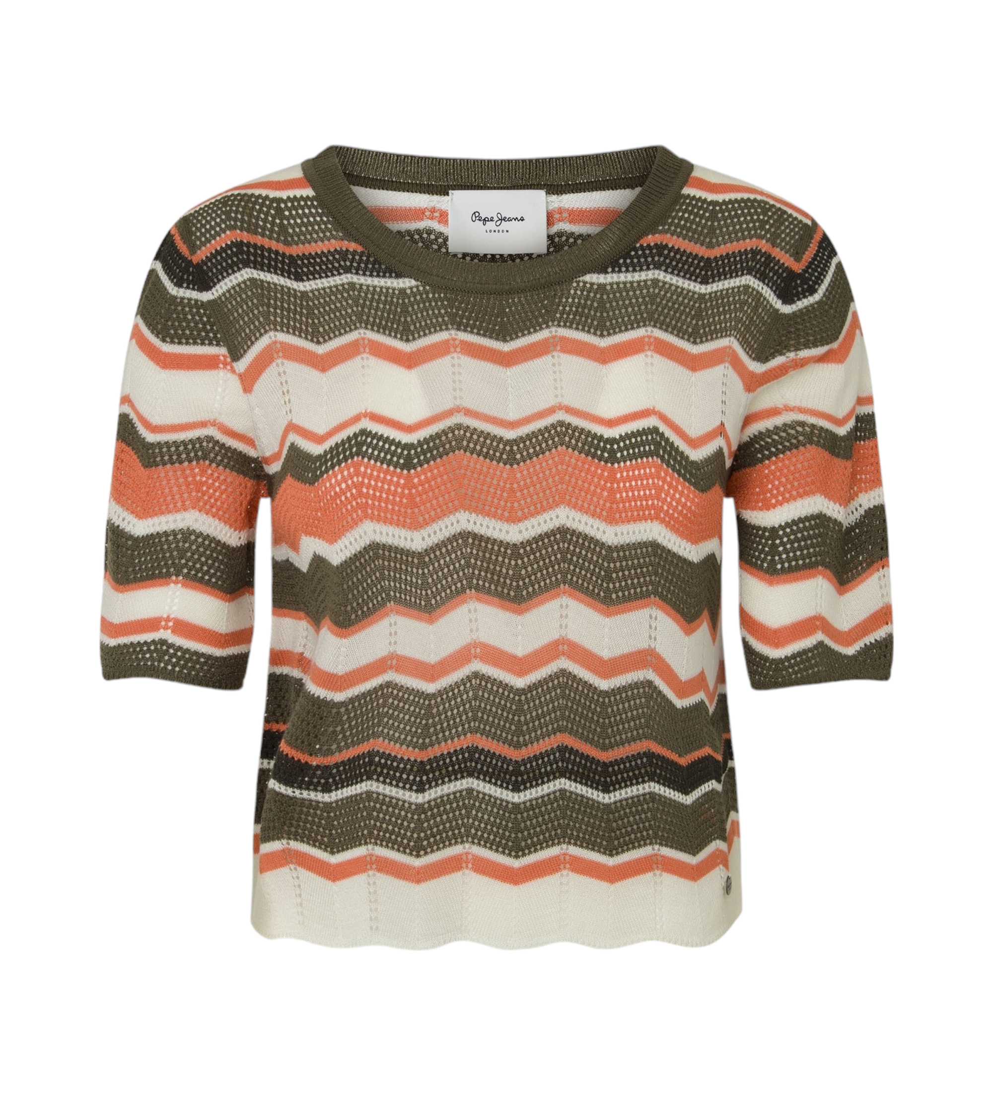 Pepe Jeans für Damen. PL702205 Hollis mehrfarbiger Pullover (M), Lässig, Acryl