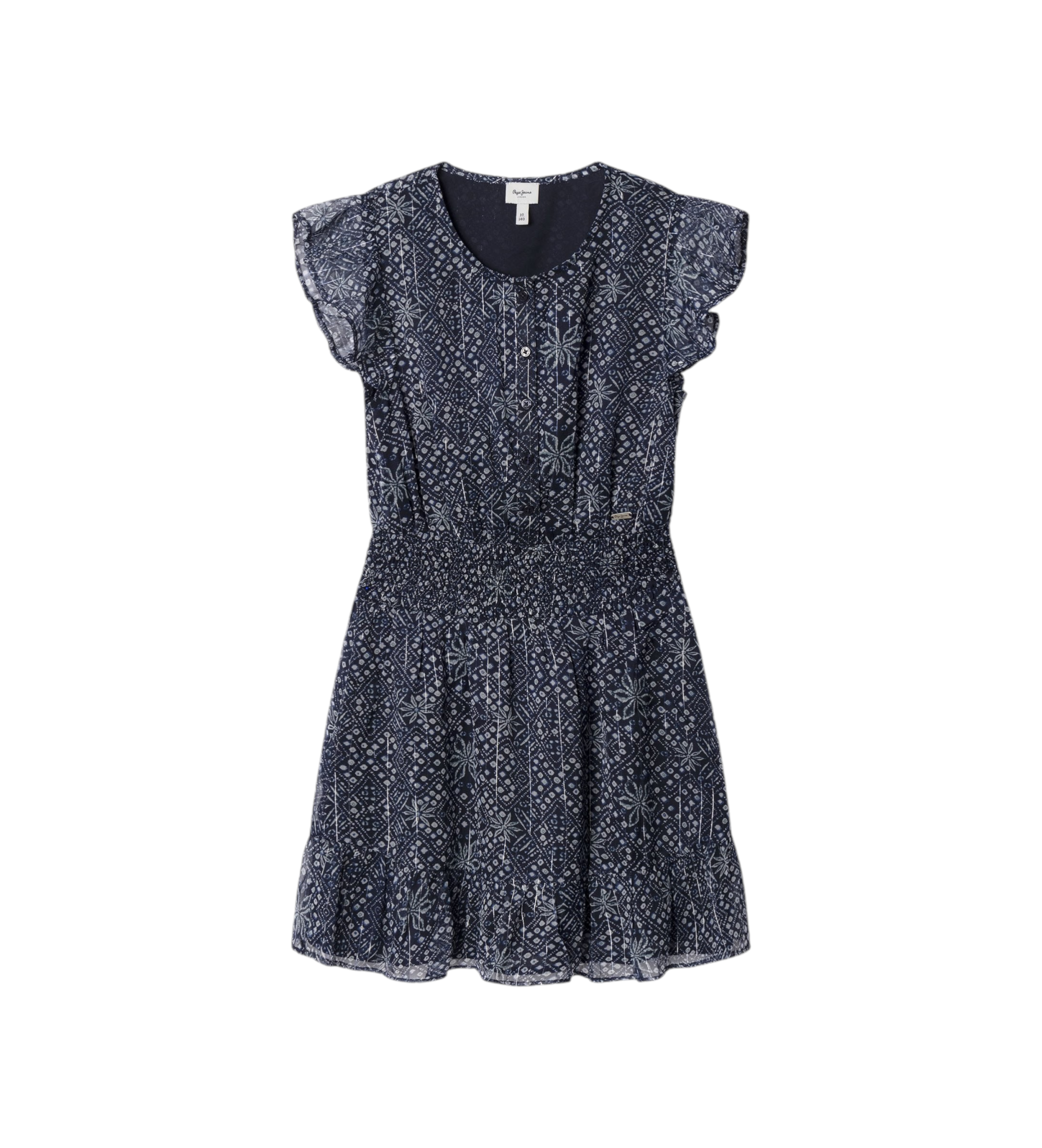 Pepe Jeansvoor meisjes. PG9500014 Imabel marine jurk (6años= 104cm), Casual, Polyester, Korte mouwen, Marineblauw, kinderkleding