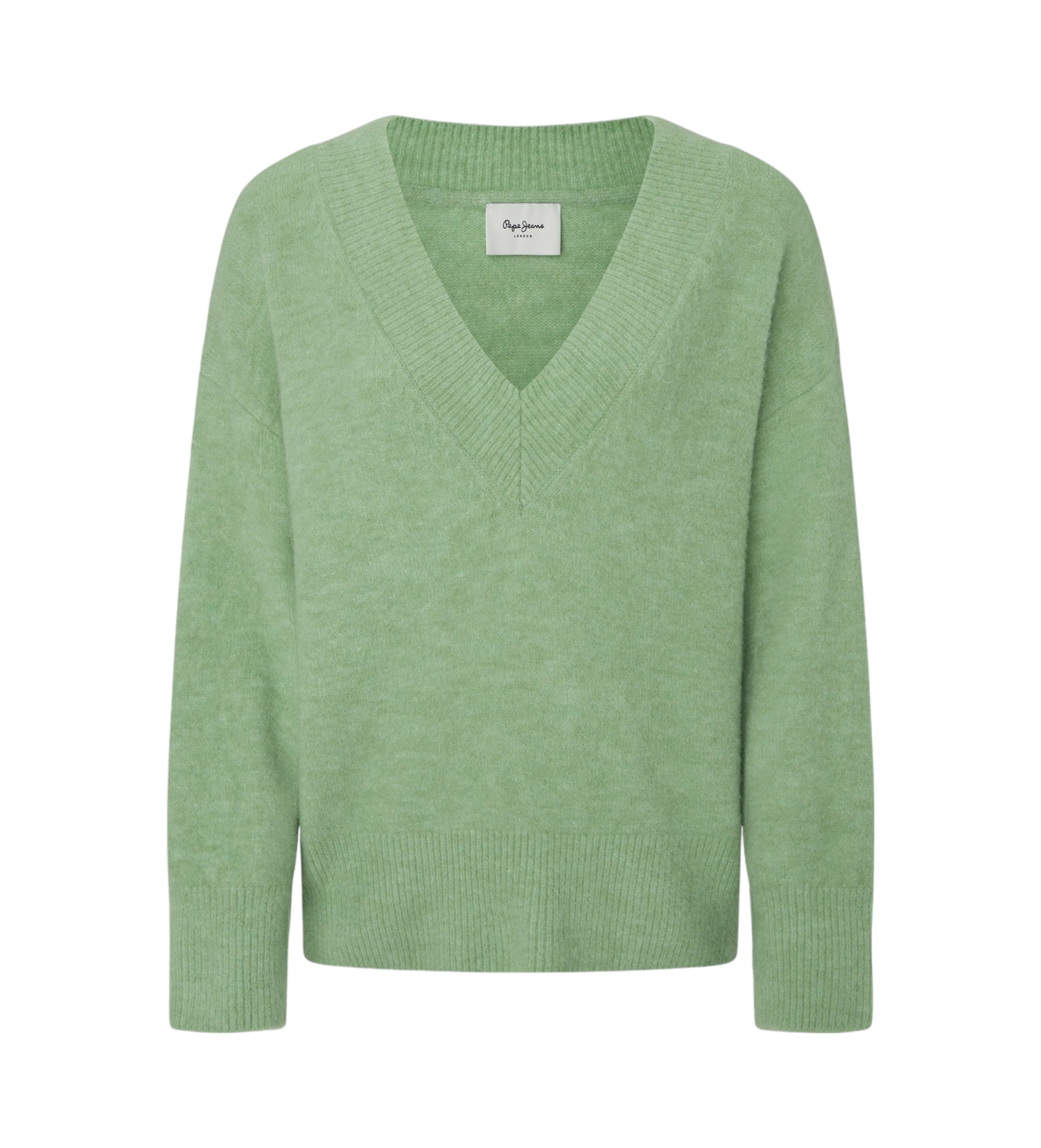 Pepe Jeans für Damen. PL702190 Grüner Pullover Irma (XL), Lässig, Acryl