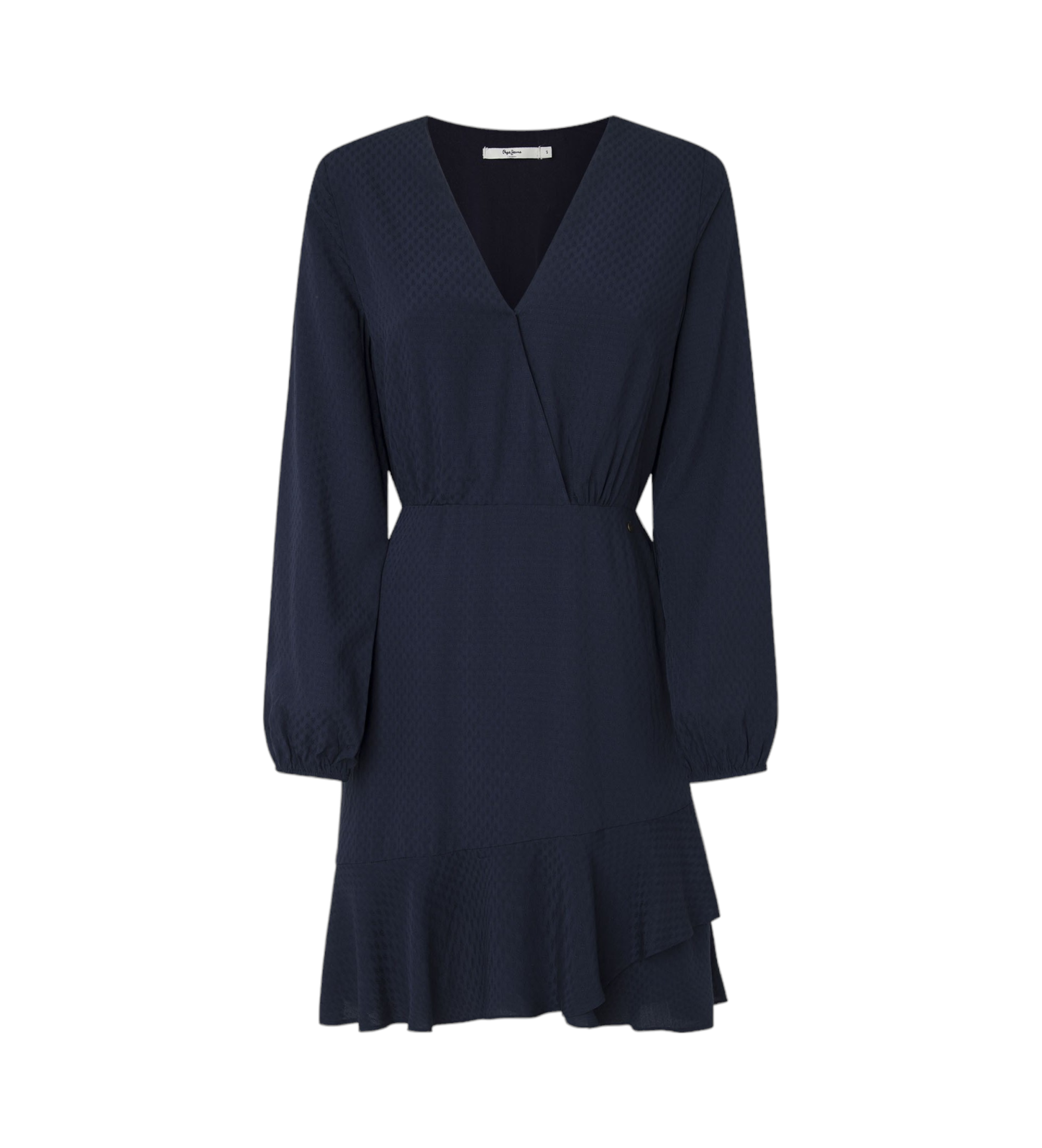 Pepe Jeans für Damen. PL953610 Kendall navy Kleid (S), Lässig, Viskose, Langarm, Marine