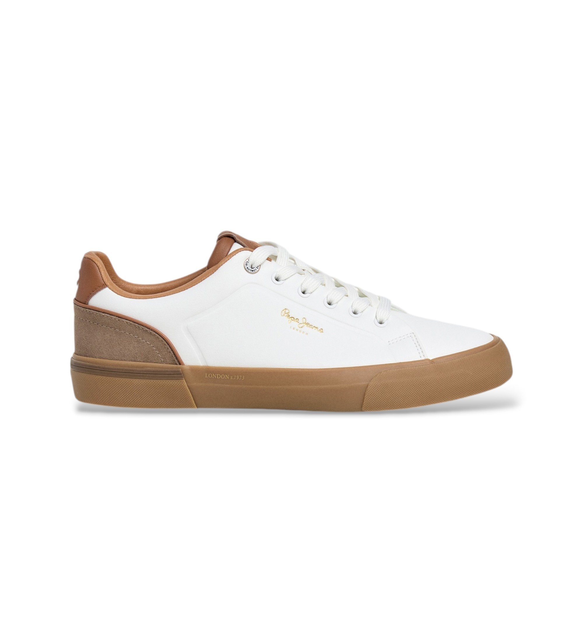 Pepe Jeans für Herren. PMS300012 Turnschuhe Kenton Eleven weiß (43), Wohnung, Schnürsenkel, Lässig