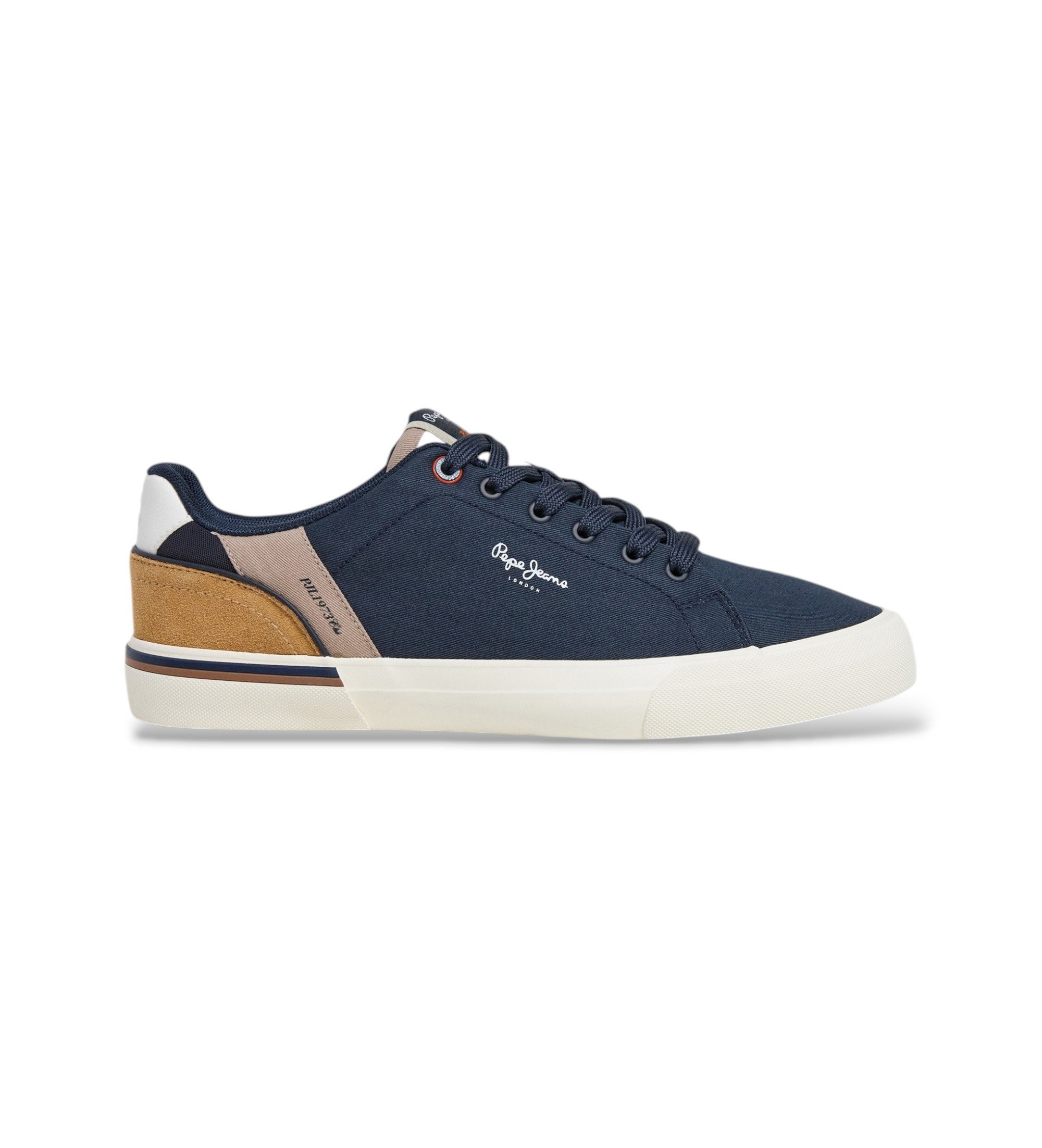 Pepe Jeans für Herren. PMS300013 Turnschuhe Kenton navy (45), Stoff, Wohnung, Schnürsenkel, Lässig, Marine