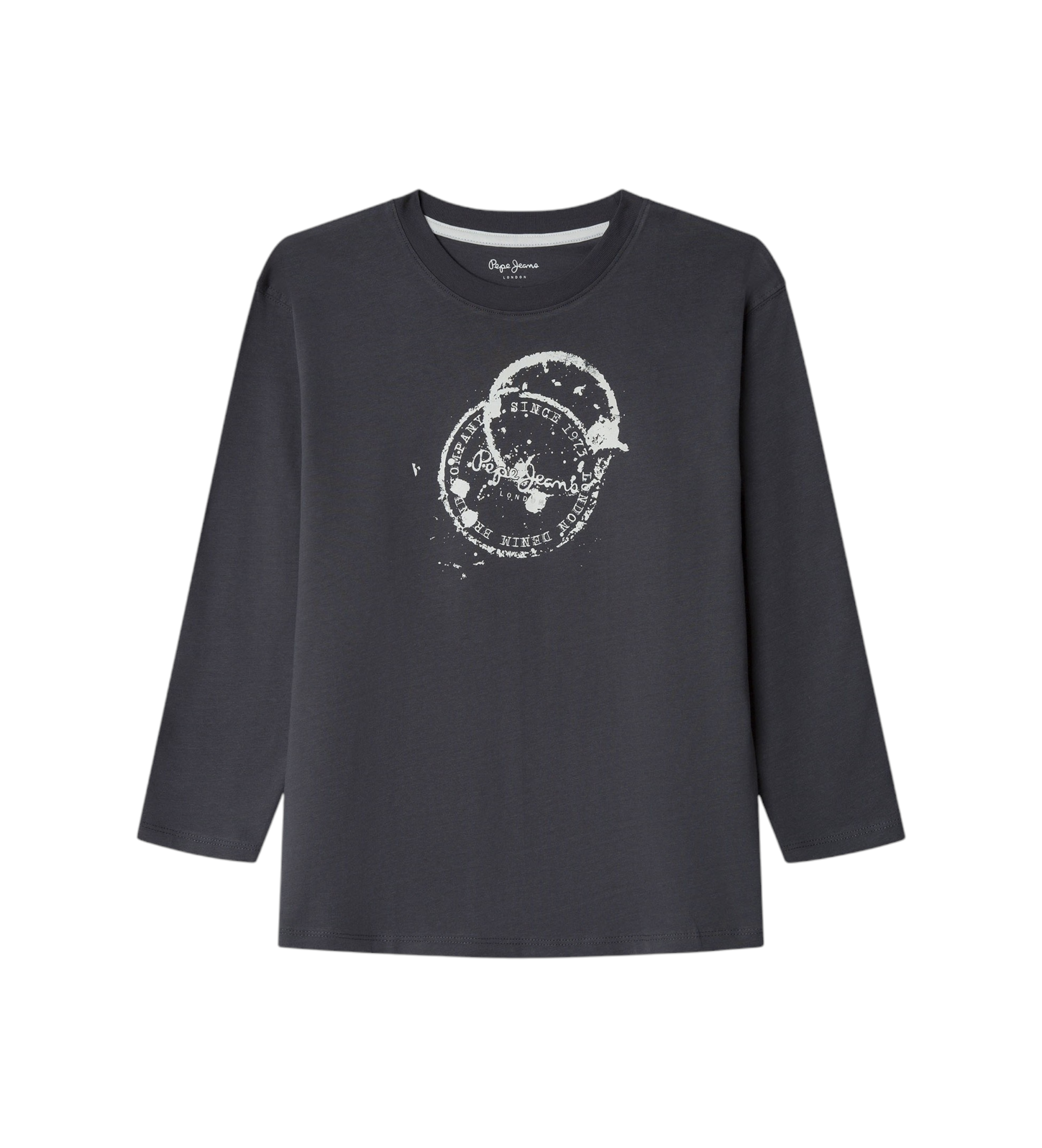 Pepe Jeans für Jungen. PB5000017 Landree T-shirt grau (14Años= 164cm), Lässig, Baumwolle, Langarm, Kinderbekleidung