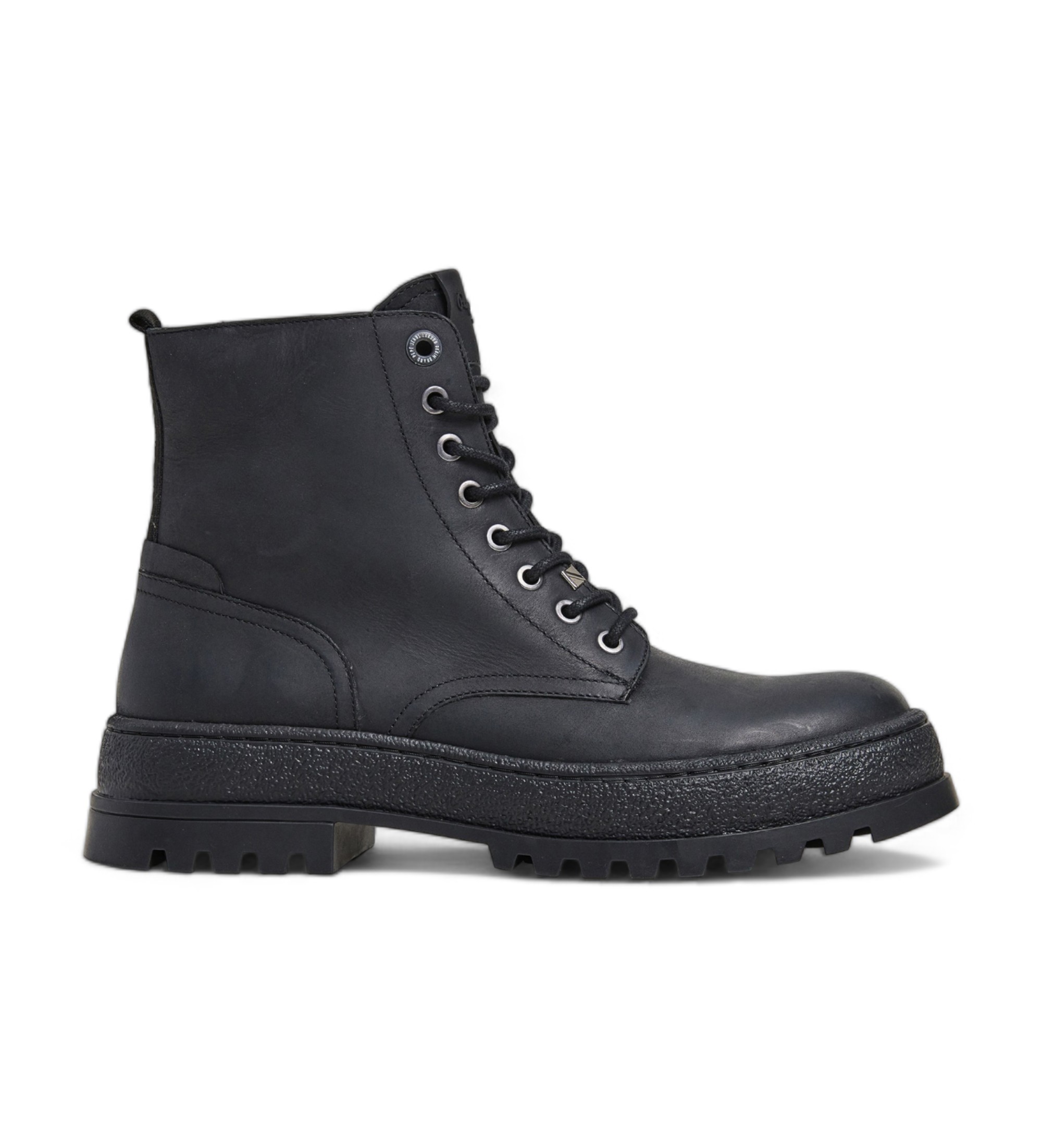 Pepe Jeans für Herren. PMS50258 Lincoln Top Lederstiefeletten schwarz (41), Wohnung, Schnürsenkel, Reißverschluss, Lässig