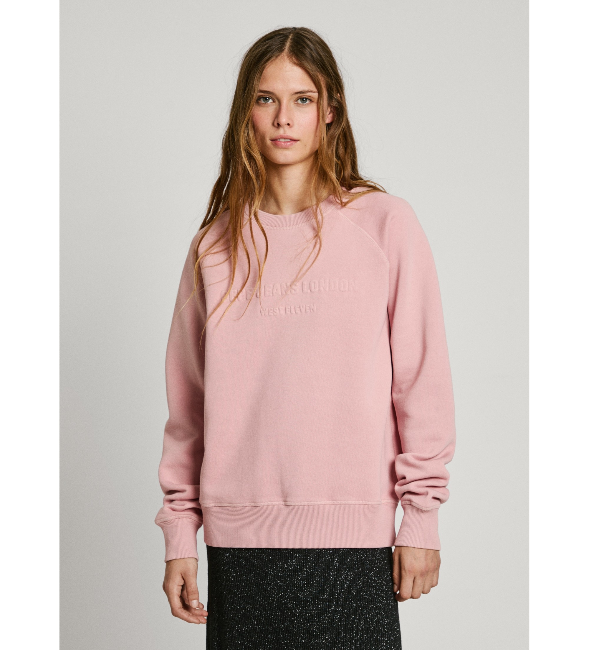 Pepe Jeans für Damen. PL581468 Rosa Lindy Sweatshirt (S), Lässig, Baumwolle