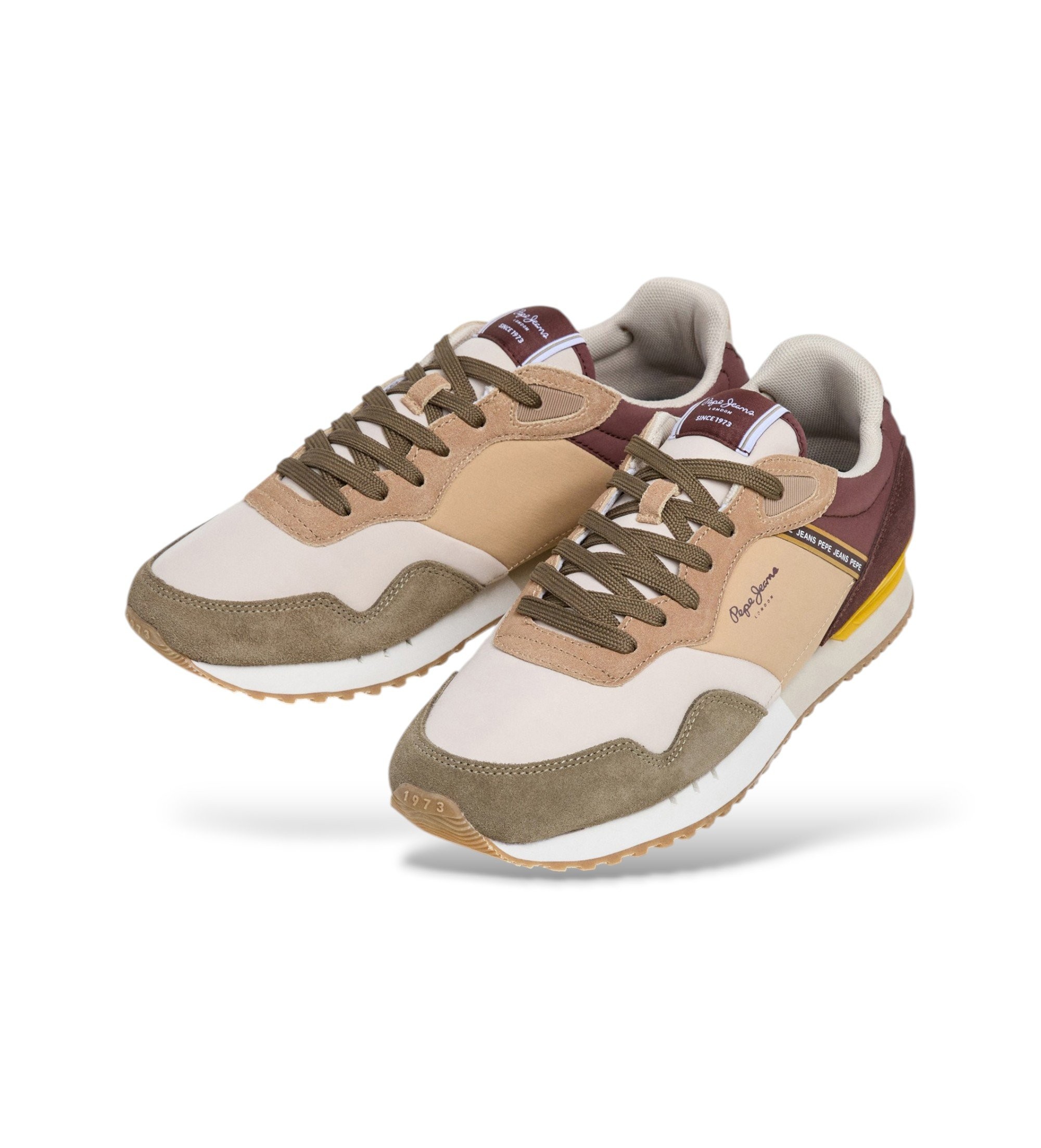 Pepe Jeans dla m??czyzn. PMS400030 Zielone buty sportowe London Soft (41), Mapa, Smycze, Zwykły, Zielony