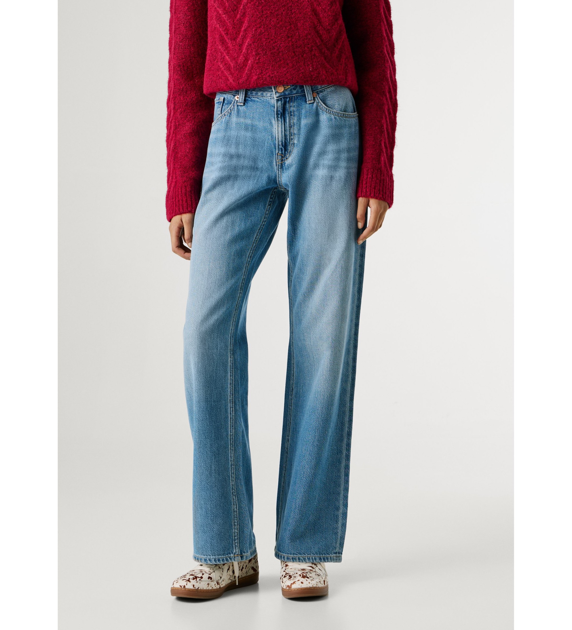 Pepe Jeans für Damen. PL20490263A1 Jeans Lose St Nicky blau (30/32), Lässig, Baumwolle, Denim