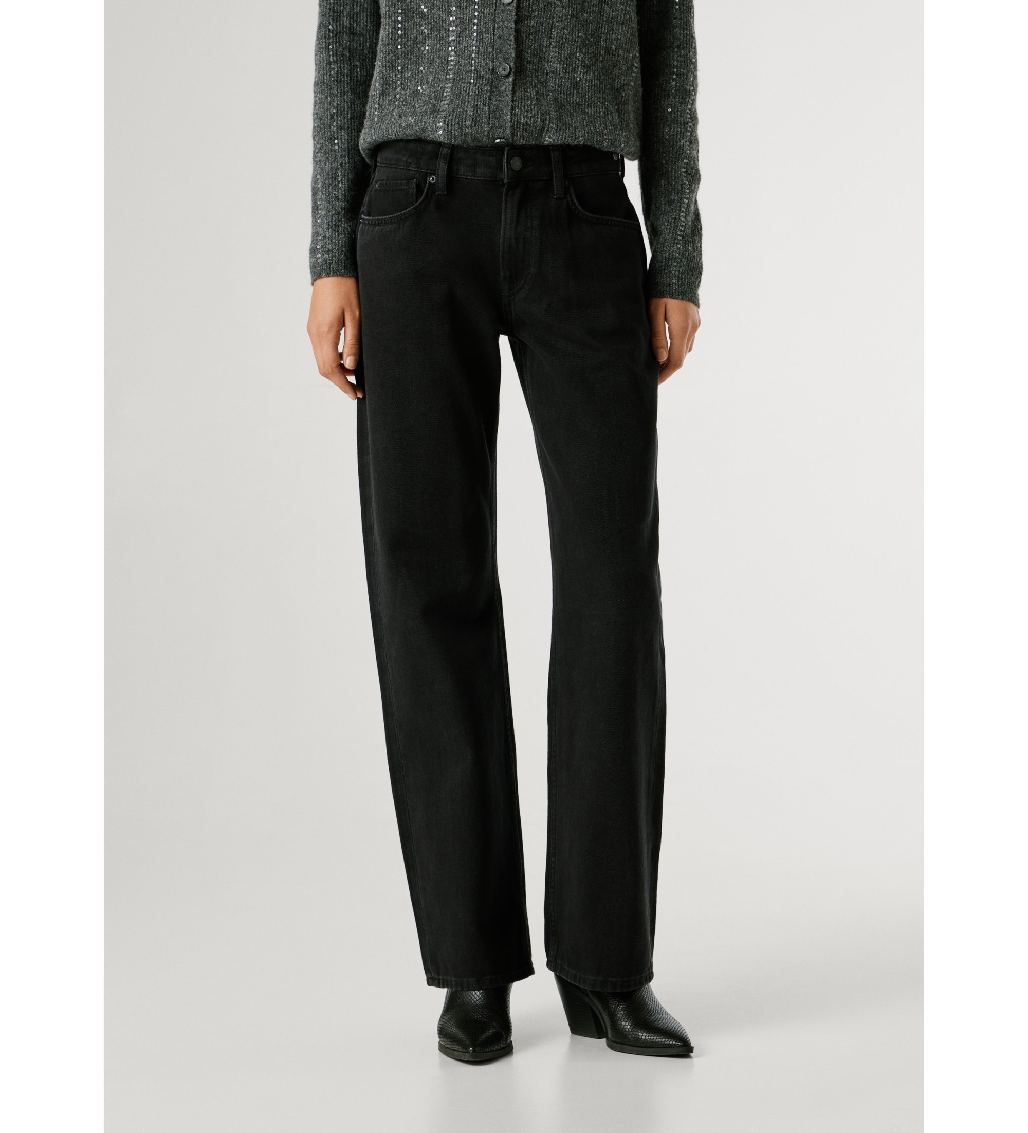 Pepe Jeans für Damen. PL20490269S3 Jeans Loose Nicky schwarz (29/32), Lässig, Baumwolle