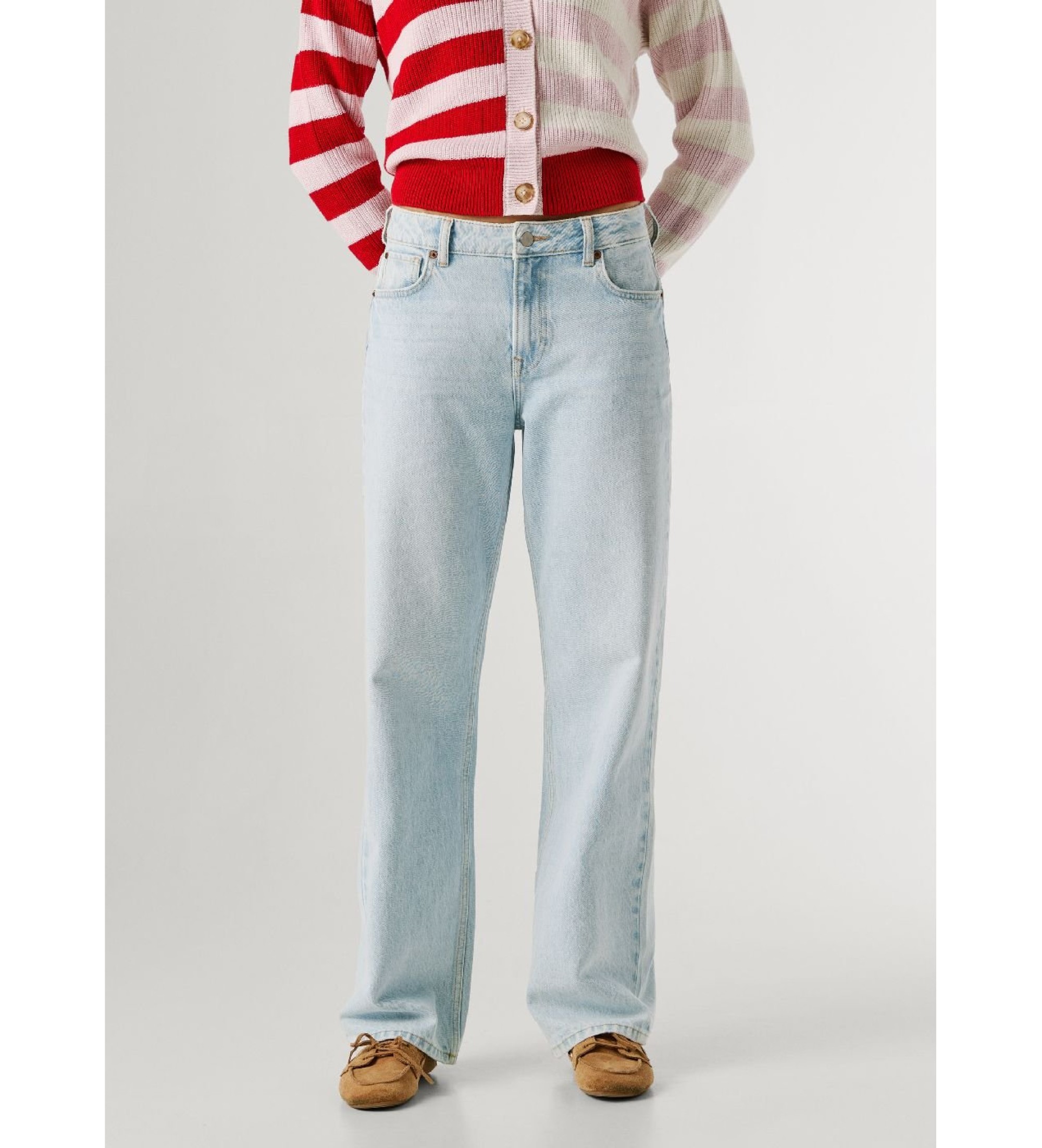 Pepe Jeans für Damen. PL20510422S1 Jeans Loose Hazel blau (26/32), Lässig, Baumwolle, Denim