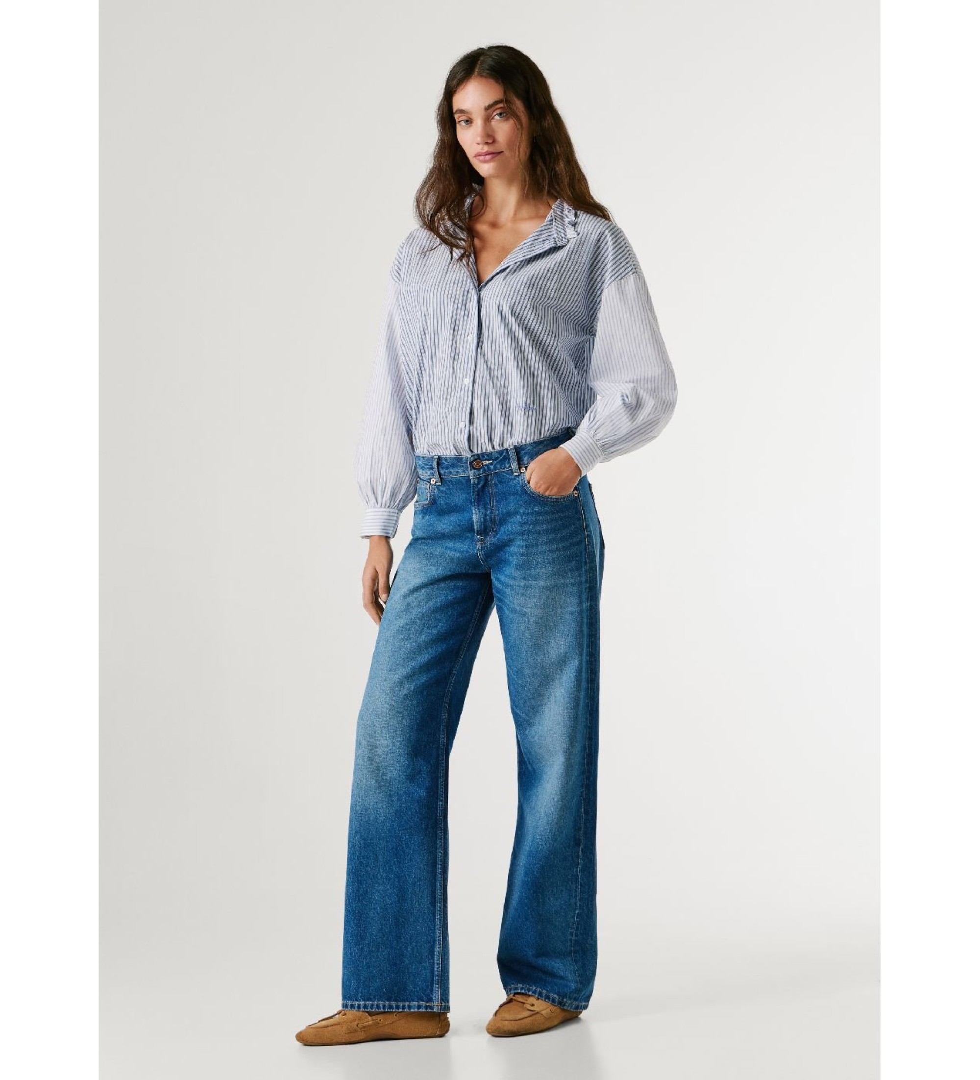 Pepe Jeans für Damen. PL20510424U1 Jeans Loose Hazel blau (27/34), Lässig, Baumwolle, Denim