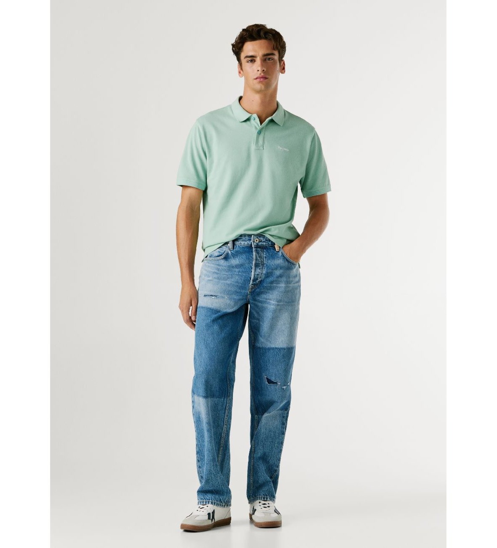Pepe Jeans für Herren. PM2084539 Blaue Helix-Kontrastjeans (32/32), Lässig, Baumwolle, Denim