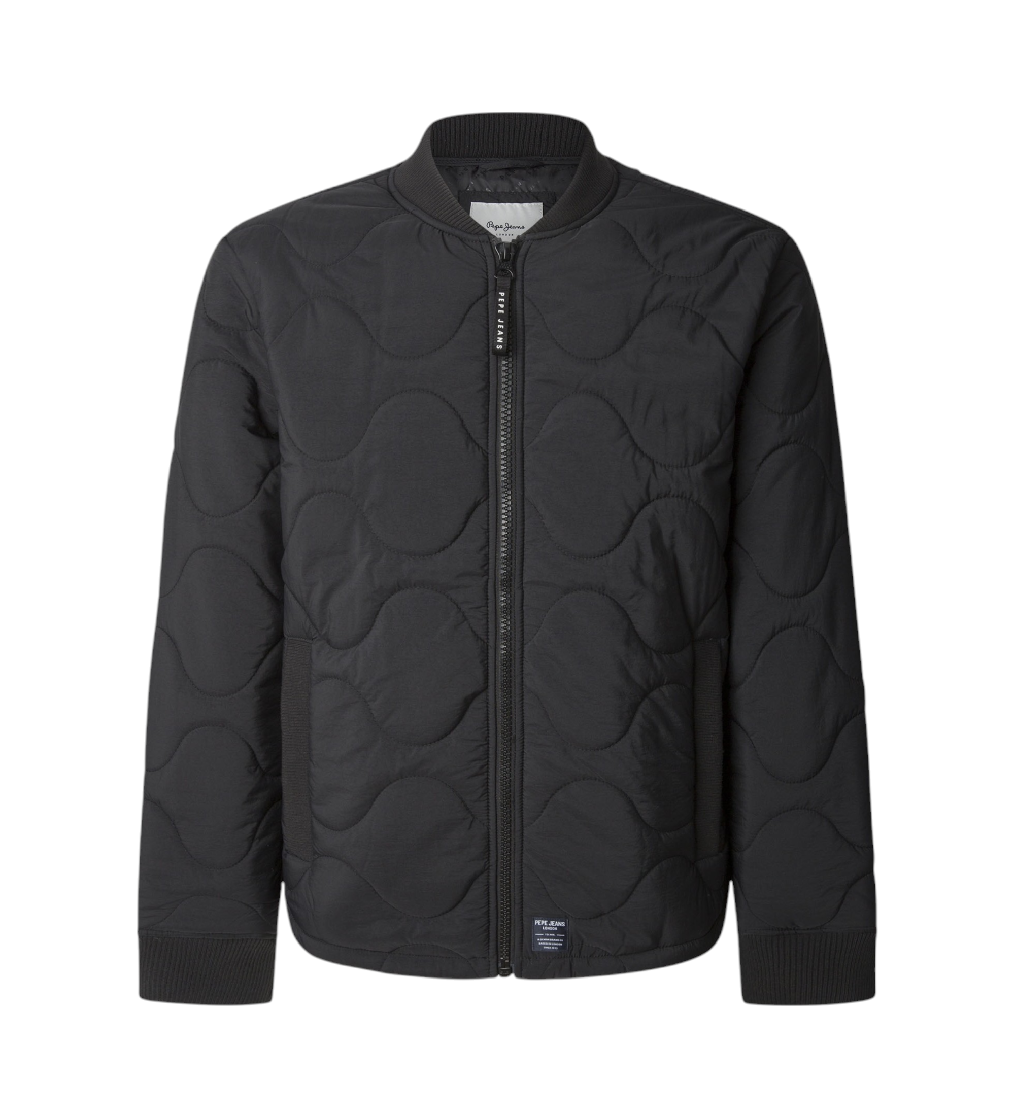 Pepe Jeans für Herren. PM403061 Malabar Jacke schwarz (L), Lässig, Polyester