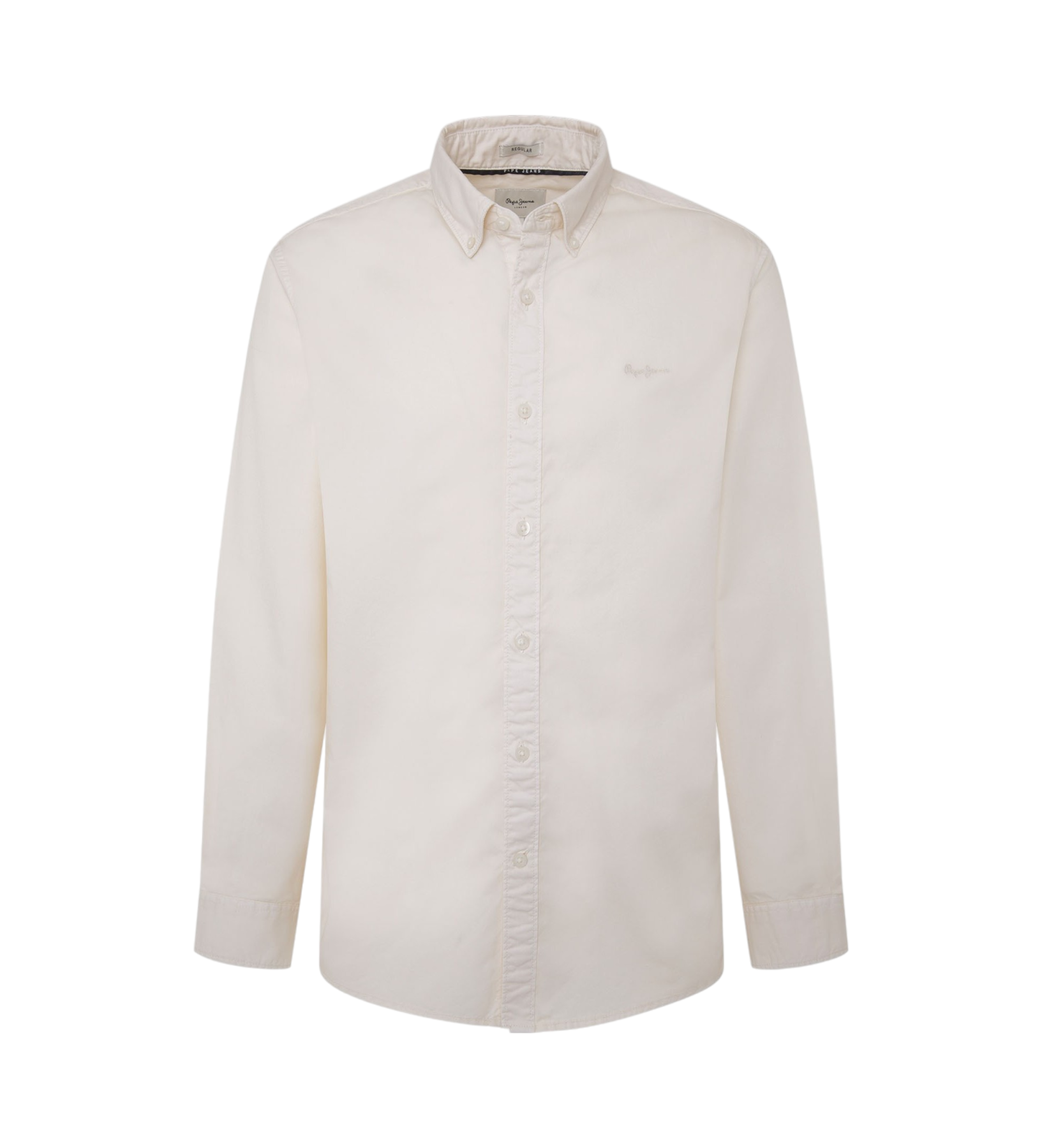 Pepe Jeans für Herren. PM308728 Manley Hemd weiß (S), Lässig, Baumwolle, Langarm
