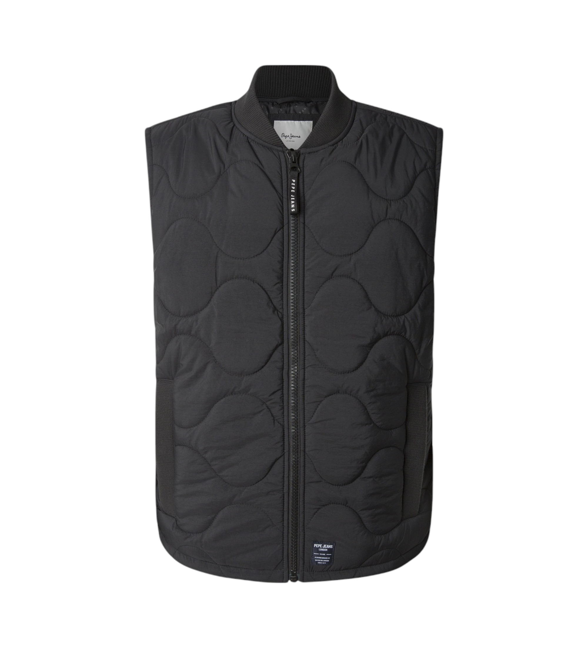 Pepe Jeans für Herren. PM403069 Manu Weste schwarz (L), Lässig, Polyester