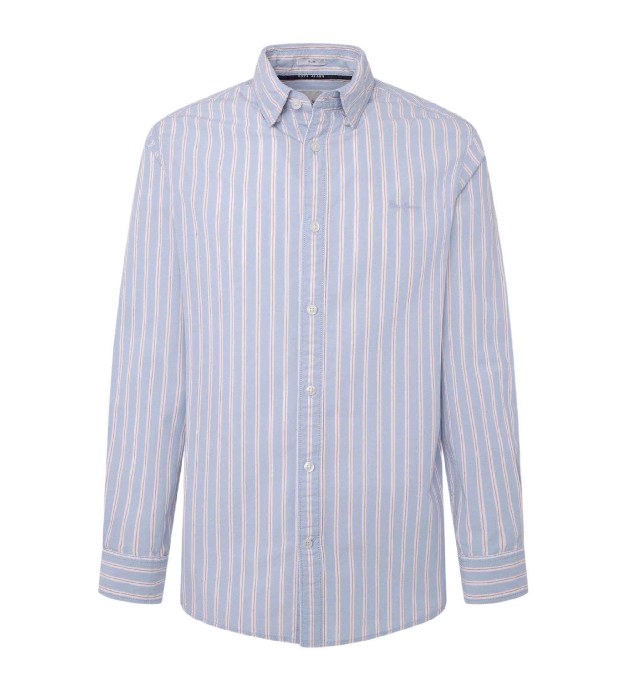 Pepe Jeans für Herren. PM308561 Hemd Marius blau (M), Lässig, Langarm, Bio-Baumwolle, Nachhaltig