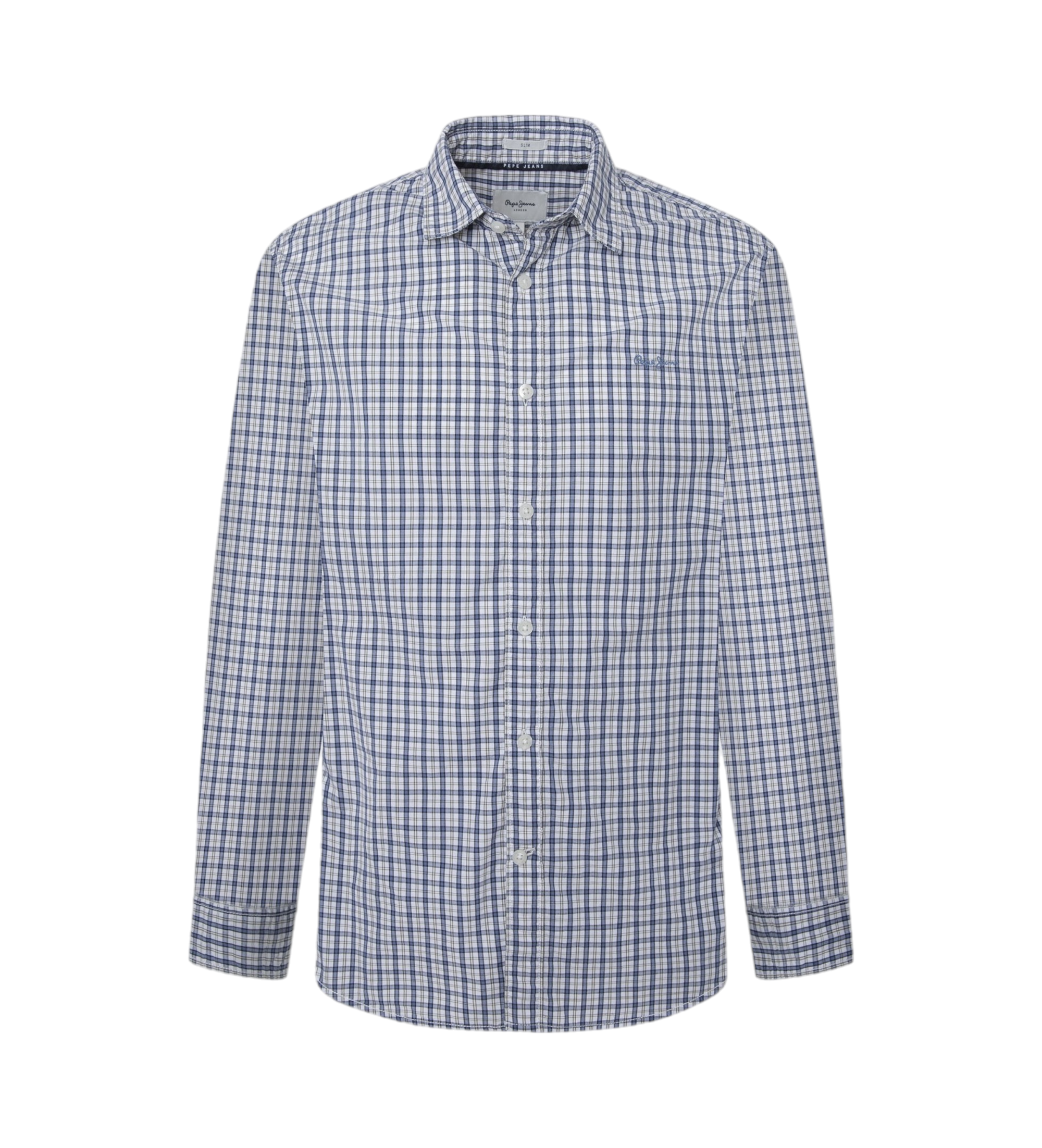 Pepe Jeans für Herren. PM308717 Mauro navy shirt (L), Lässig, Baumwolle, Langarm, Nachhaltig, Marine