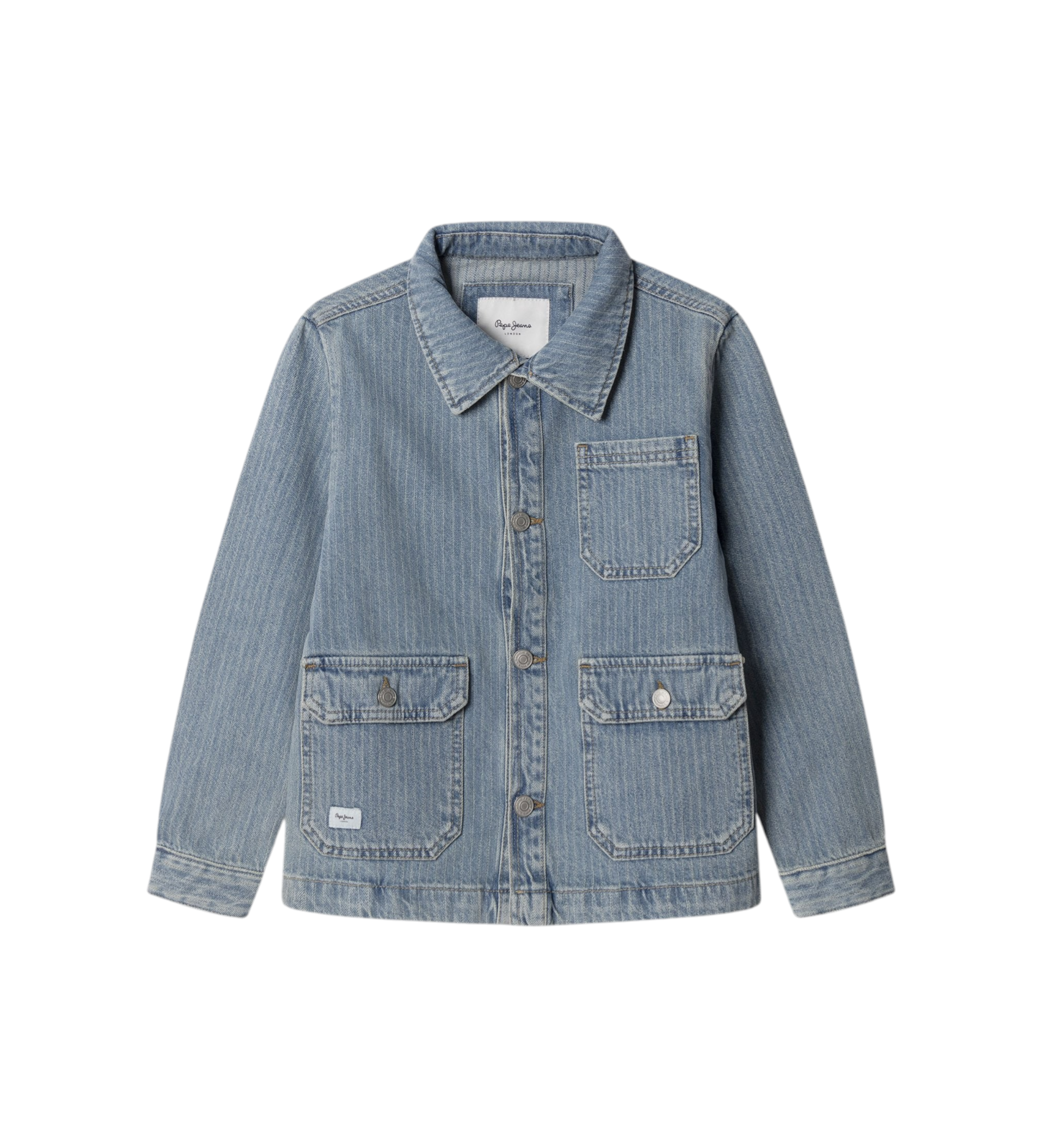 Pepe Jeans für Jungen. PB4000032 Melbert Jacke blau (12años= 152cm), Lässig, Baumwolle, Denim, Kinderbekleidung