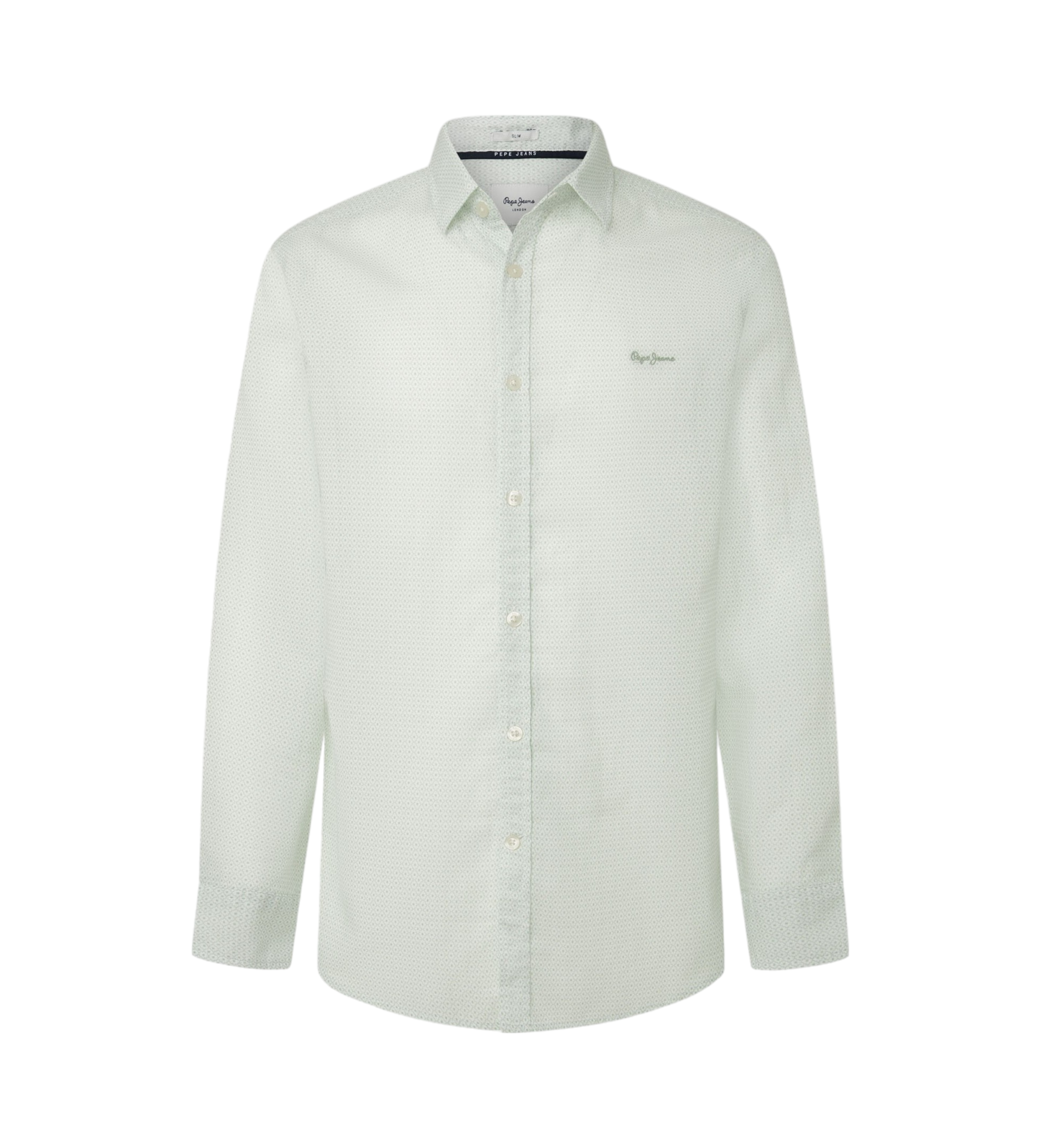 Pepe Jeans für Herren. PM308773 Milan grünes Hemd (M), Lässig, Baumwolle, Langarm