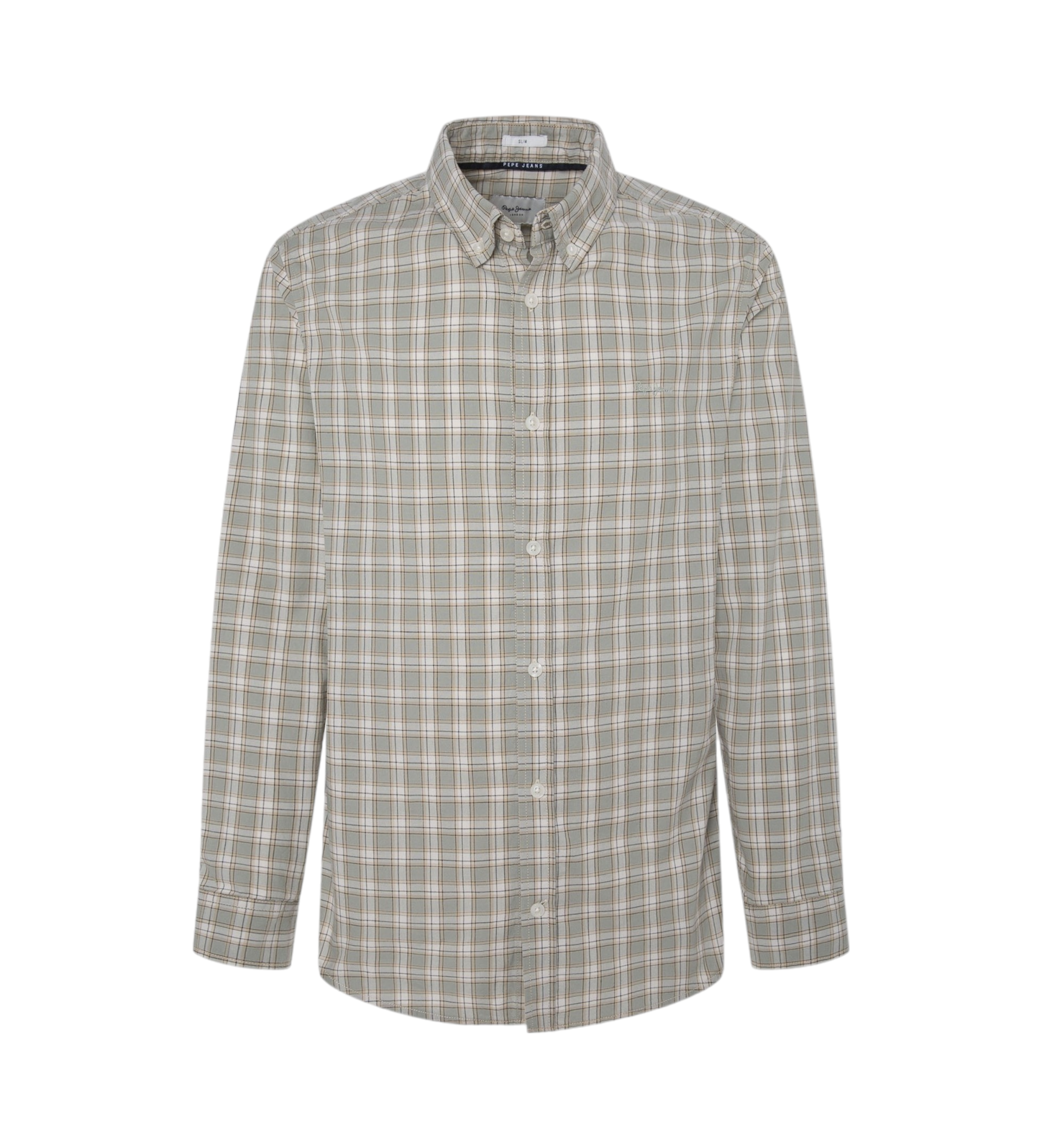 Pepe Jeansvoor mannen. PM308735 Milogroen overhemd (XL), Casual, Katoen, Lange mouwen