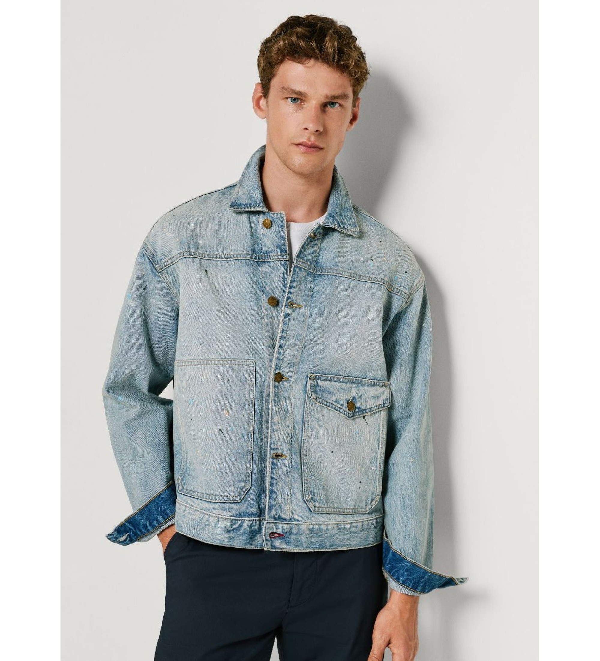 Pepe Jeans für Herren. PM4027278 Milo Jacke blau (S), Lässig, Baumwolle, Denim
