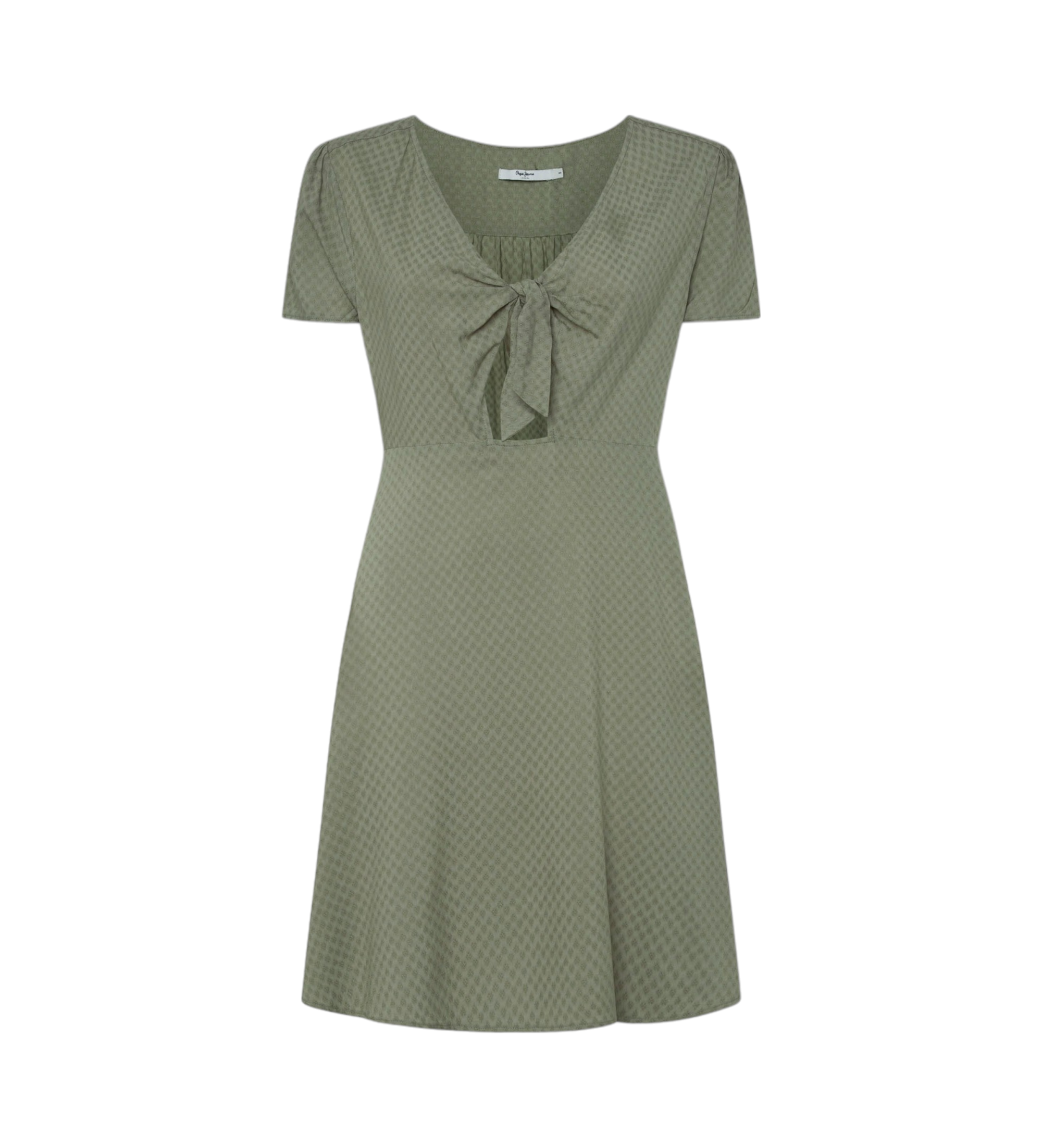 Pepe Jeans für Damen. PL953568 Nani Kleid grün (S), Lässig, Viskose, Kurzarm, Nachhaltig