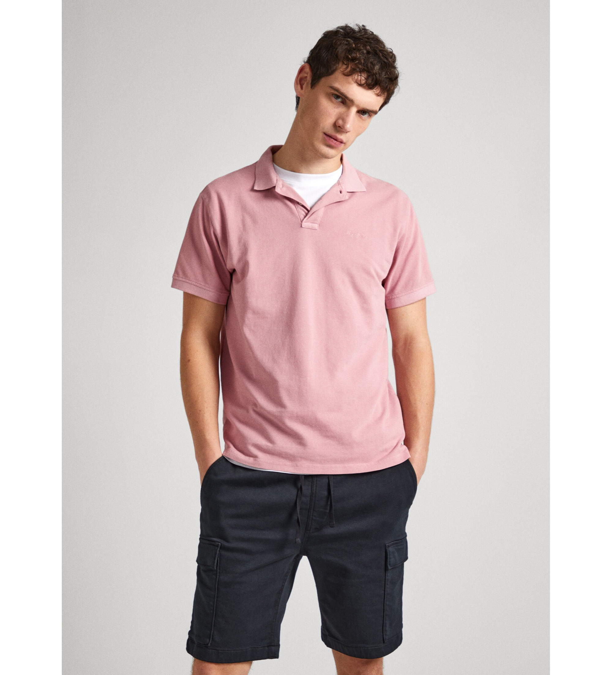 Pepe Jeans für Herren. PM542099 Neu Oliver rosa Poloshirt (M), Lässig, Baumwolle, Kurzarm, Nachhaltig