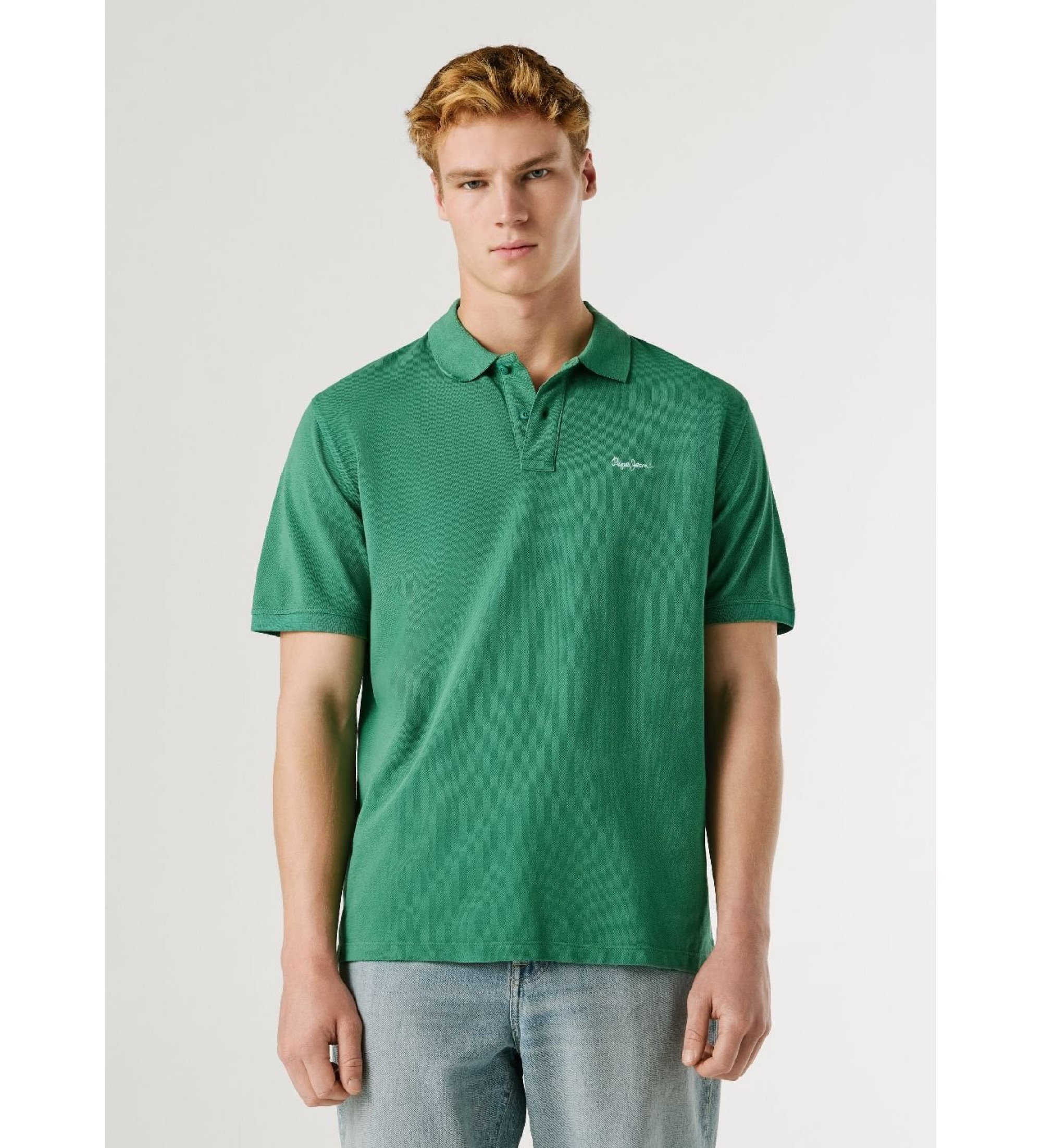 Pepe Jeansvoor mannen. PM5400087 Oscar groene polo (XS), Casual, Katoen, Korte mouwen