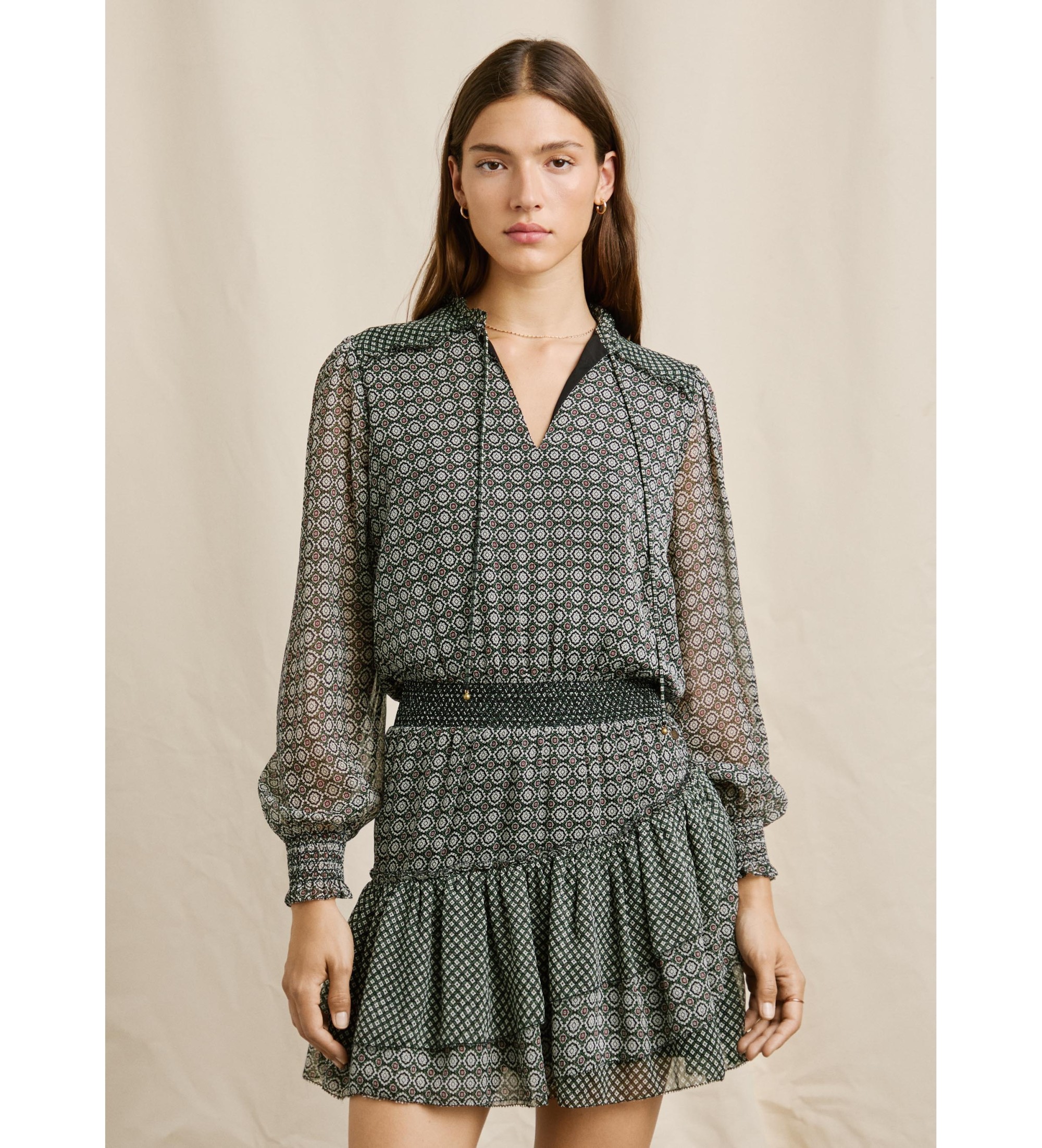 Pepe Jeans für Damen. PL9537701 Palmkleid schwarz (S), Lässig, Polyester, Langarm