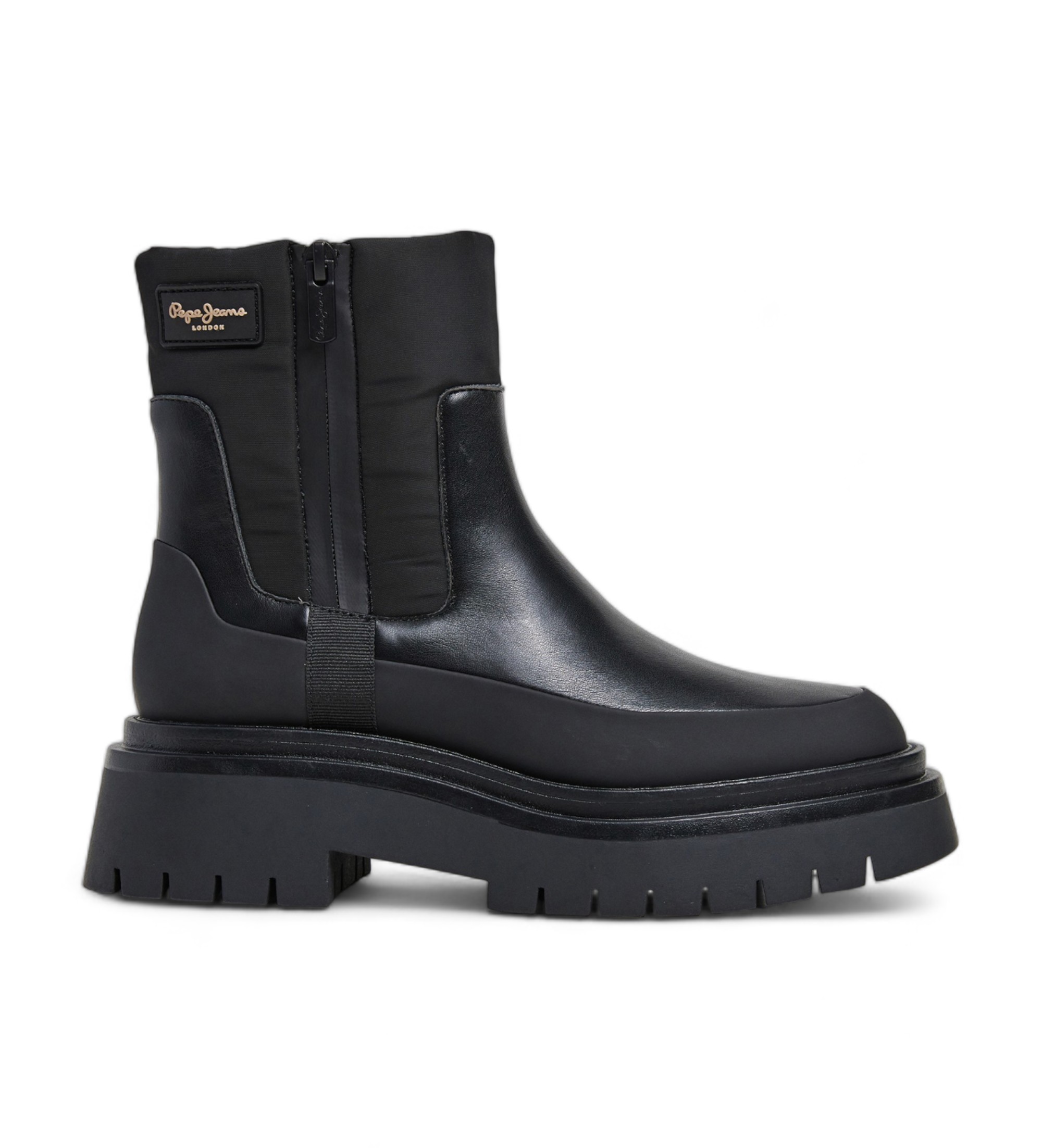 Pepe Jeans für Damen. PLS50528 Queen Chelsea-Stiefeletten schwarz (39), Wohnung, Reißverschluss, Lässig