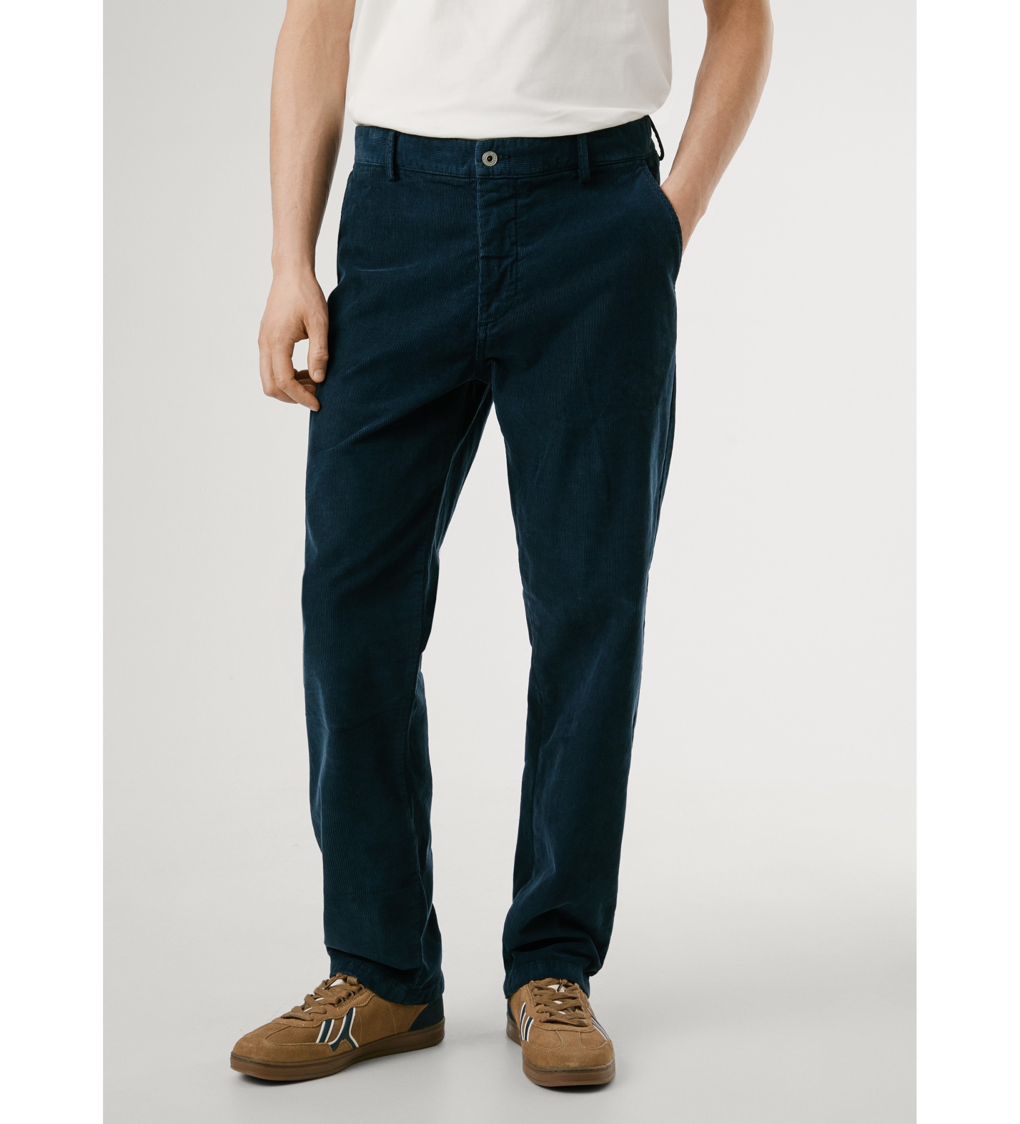 Pepe Jeans für Herren. PM2100003 Marineblaue Cordhose Regular Chino (28), Lässig, Baumwolle