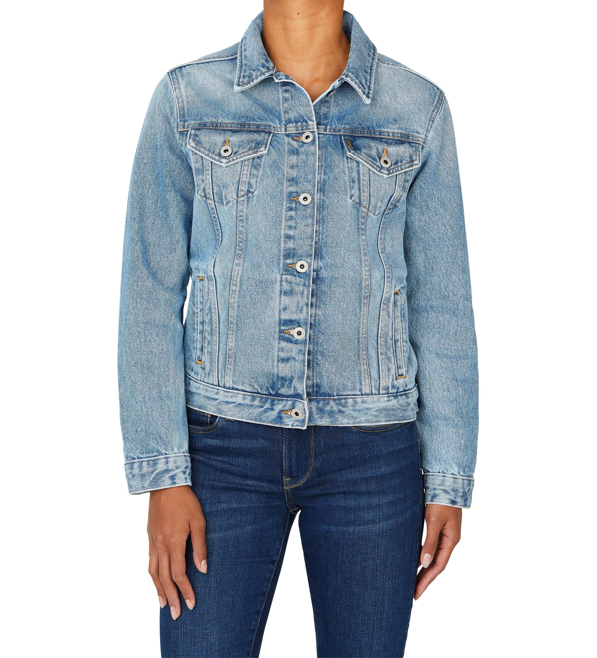 Pepe Jeans für Damen. PL402432MP4 Regular Jacke blau (M), Lässig, Baumwolle, Denim, Nachhaltig