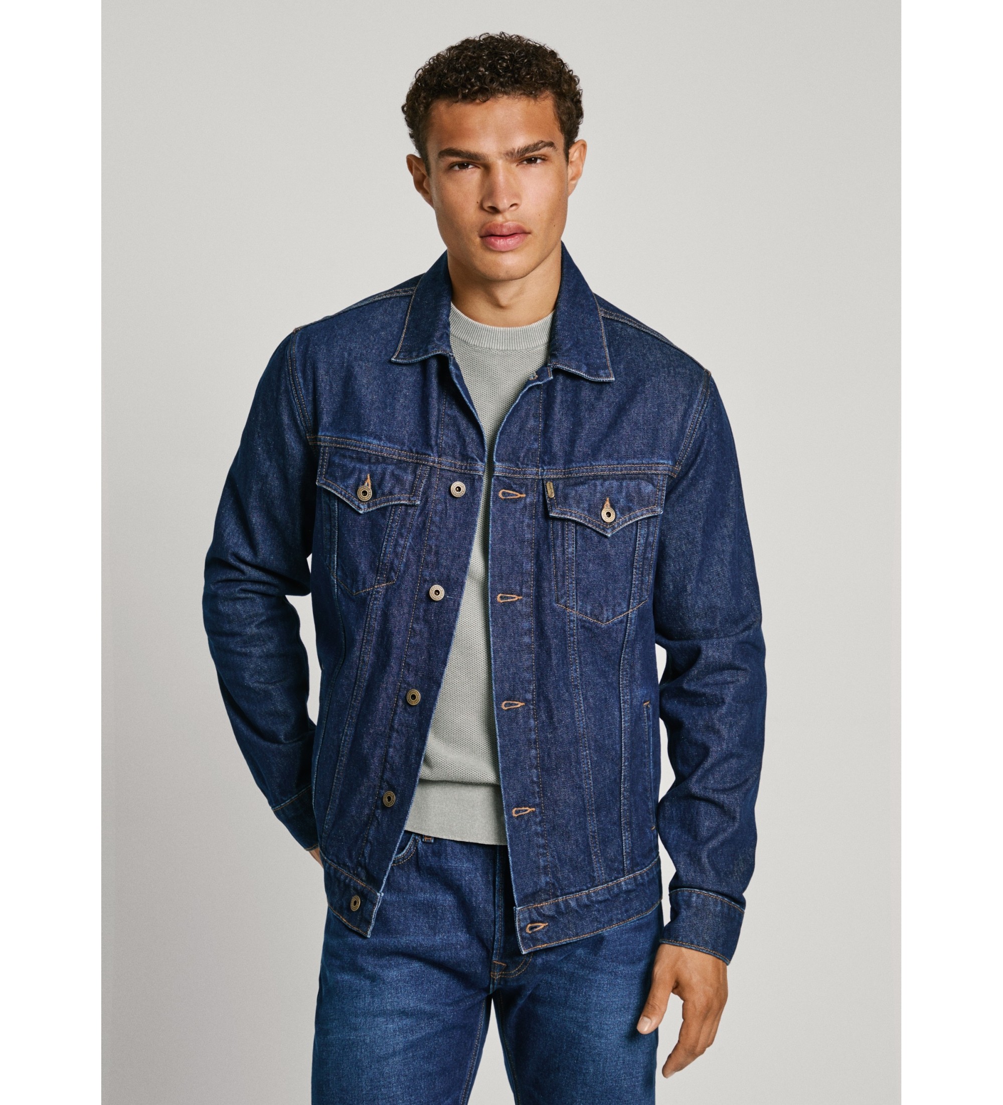 Pepe Jeans für Herren. PM402715CU4 Jacke Regular navy (S), Lässig, Baumwolle, Nachhaltig, Marine