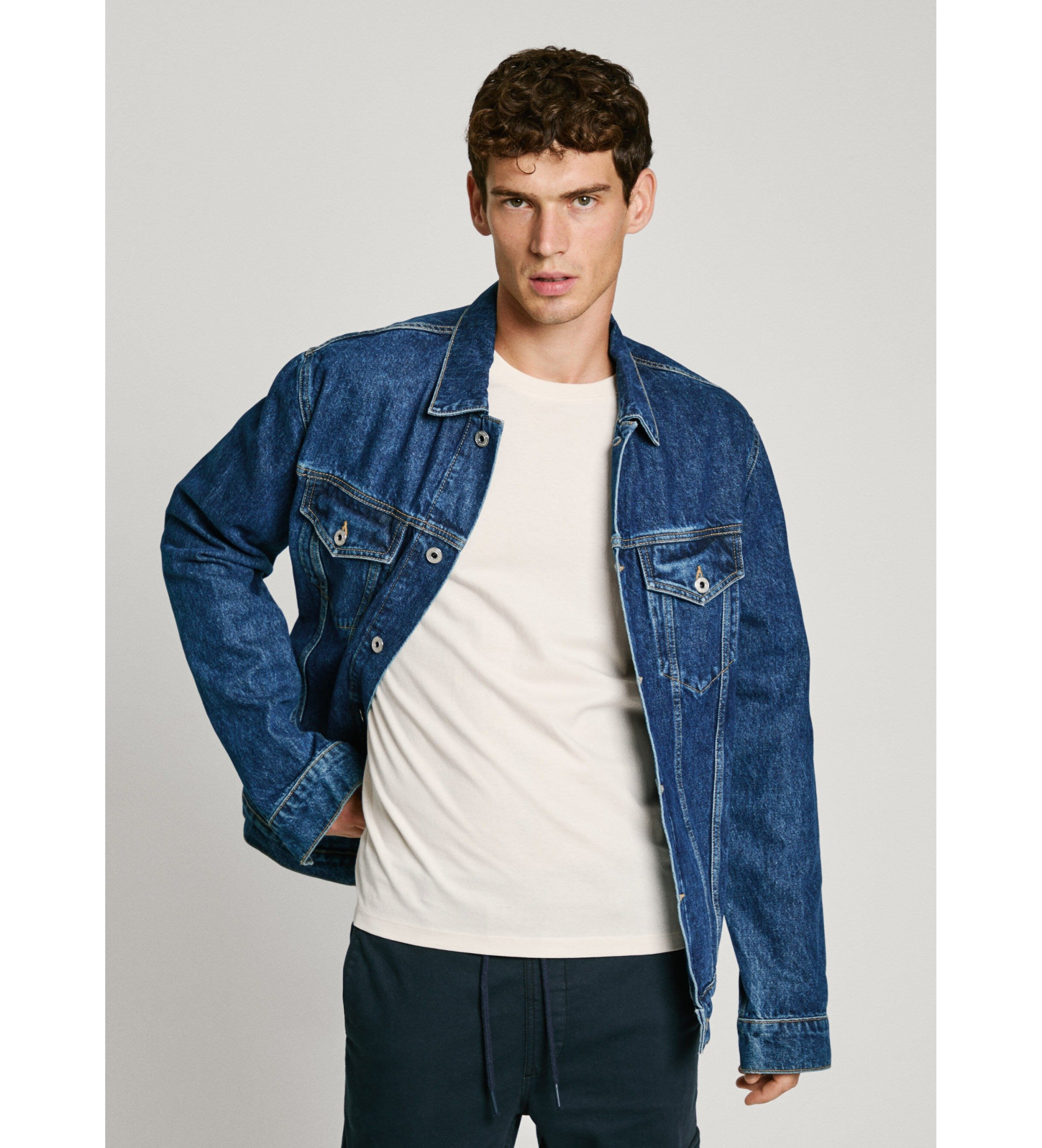 Pepe Jeans für Herren. PM402715HW5 Blaue Jeansjacke (M), Lässig, Denim