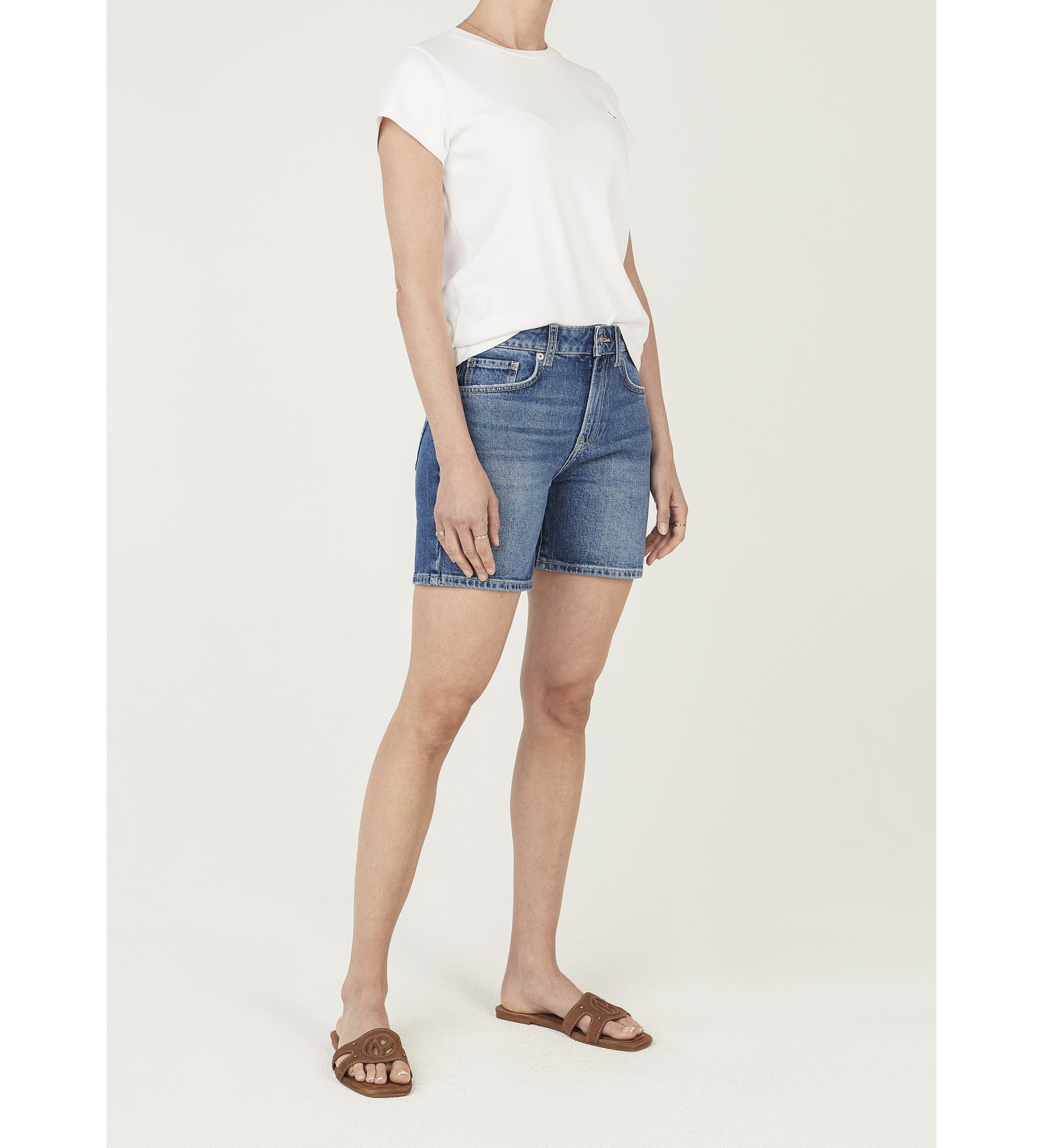 Pepe Jeans für Damen. PL80000333A2 Kurzer Regular Mary blau (34), Lässig, Baumwolle, Denim