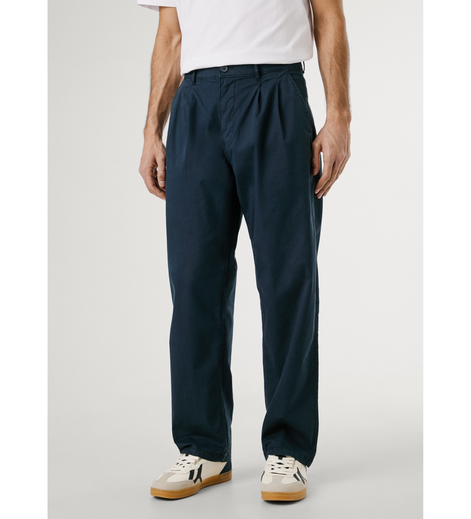 Pepe Jeans für Herren. PM211934 Entspannte Popeline-Hose navy (34), Lässig, Baumwolle, Marine