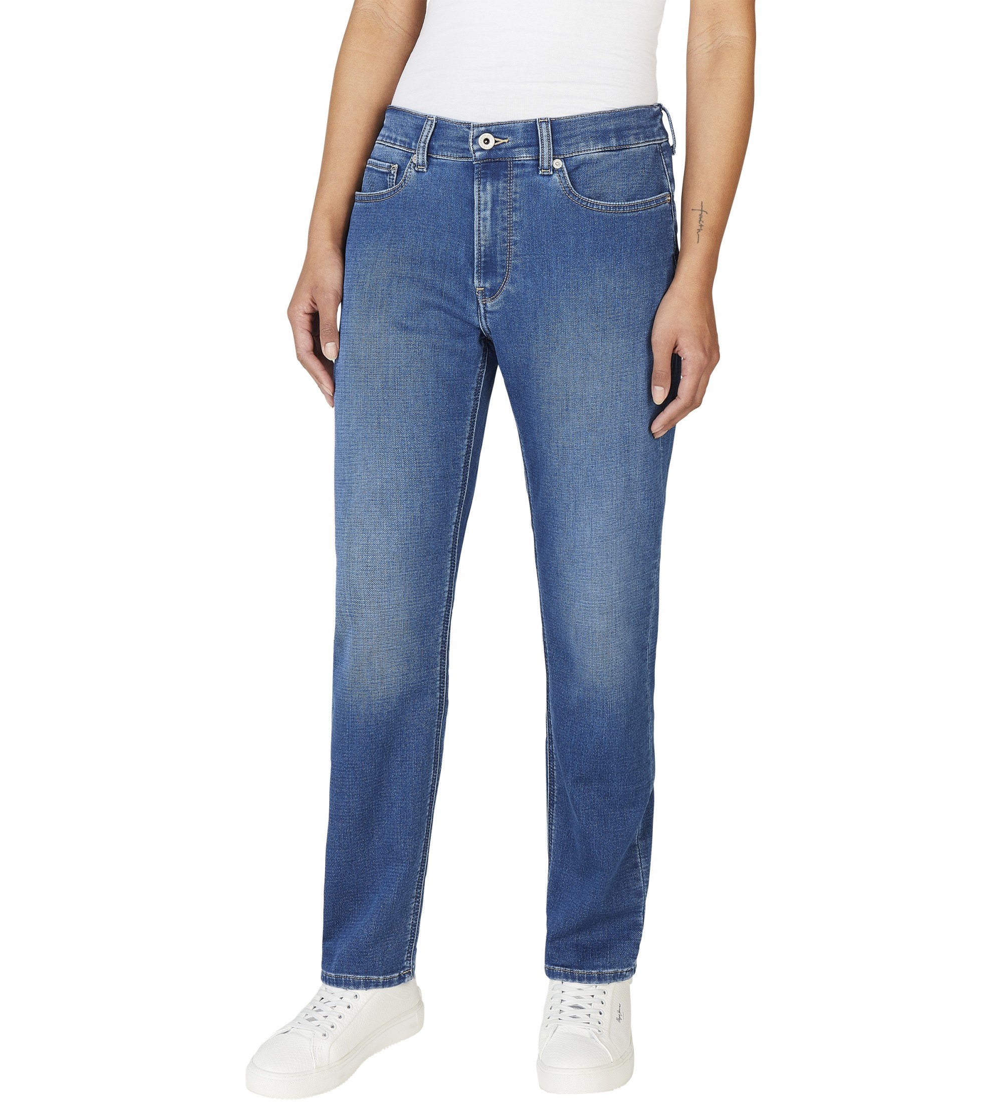 Pepe Jeansvoor vrouwen. PL204836IB4 Jeans Relaxed Taper Mw Cara blauw (26/30), Casual, Katoen, Denim