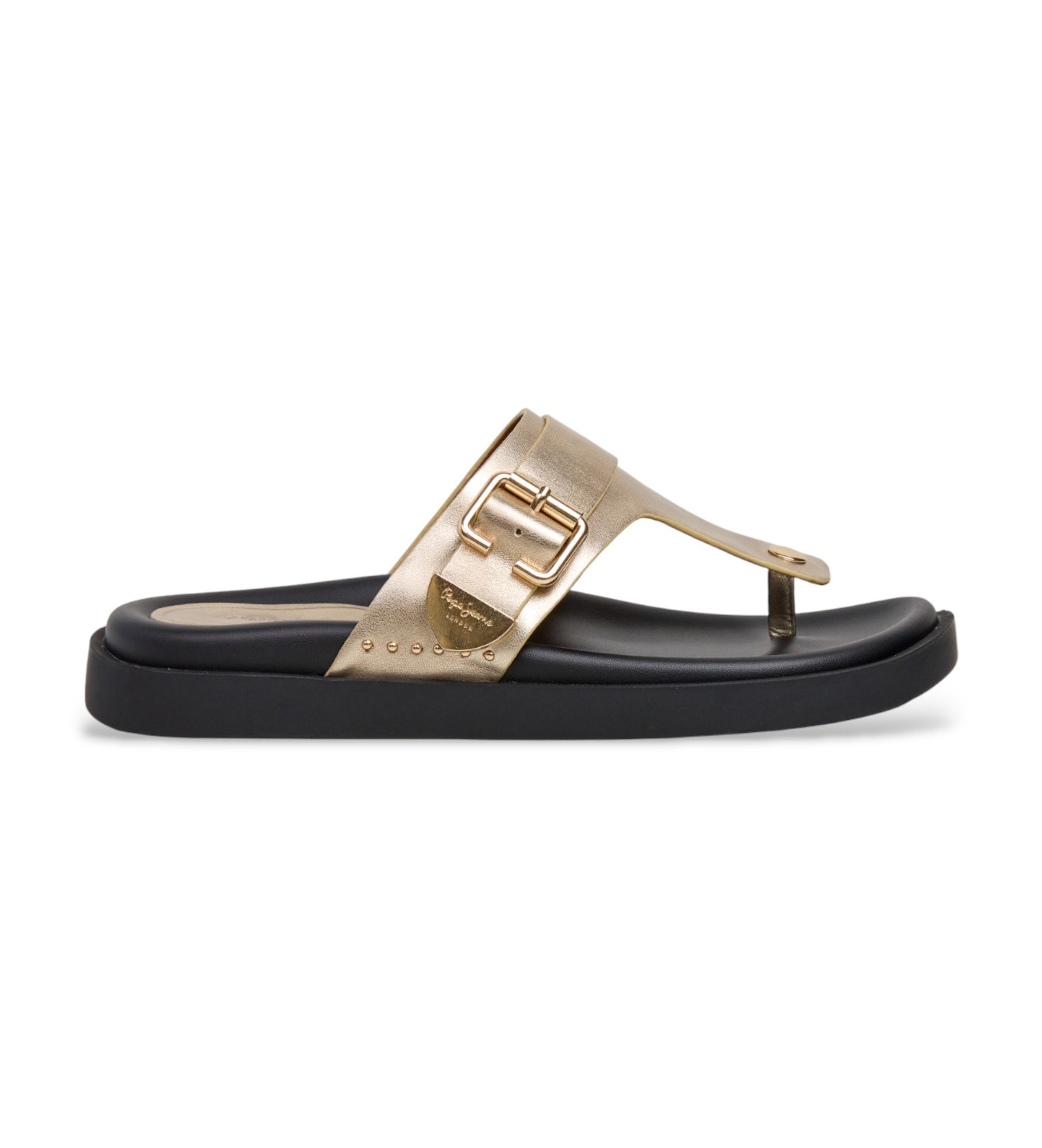 Pepe Jeans für Damen. PLS900023 Sandalen Sade Urban gold (39), Wohnung, Keine, Lässig