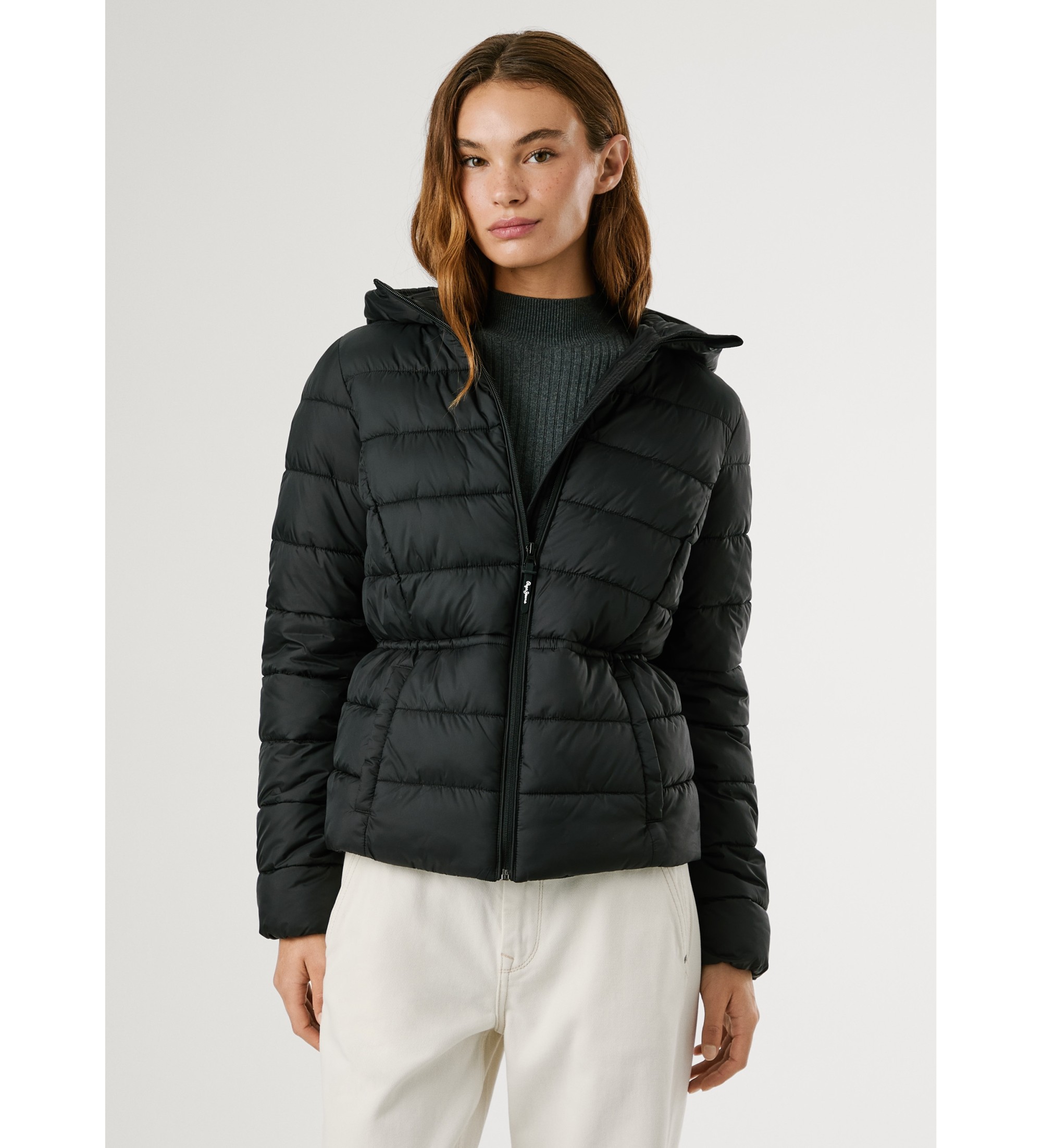 Pepe Jeans für Damen. PL4024378 Sally Mantel schwarz (L), Lässig, Polyamid