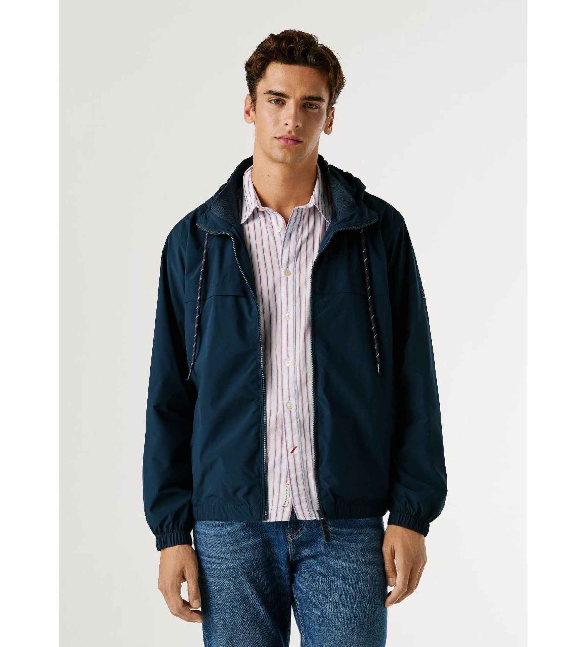 Pepe Jeansvoor mannen. PM4027263 Marine Sebulon Jas (XXL), Casual, Polyester, Marineblauw