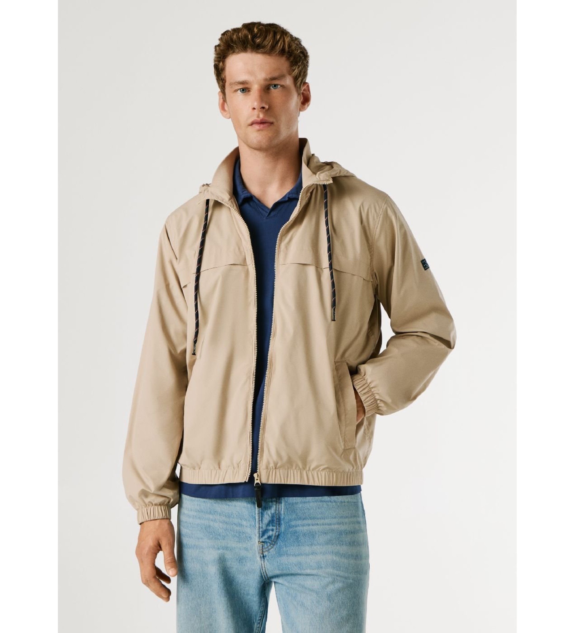 Pepe Jeansvoor mannen. PM4027263 Windjack Sebulon beige (L), Casual, Polyester