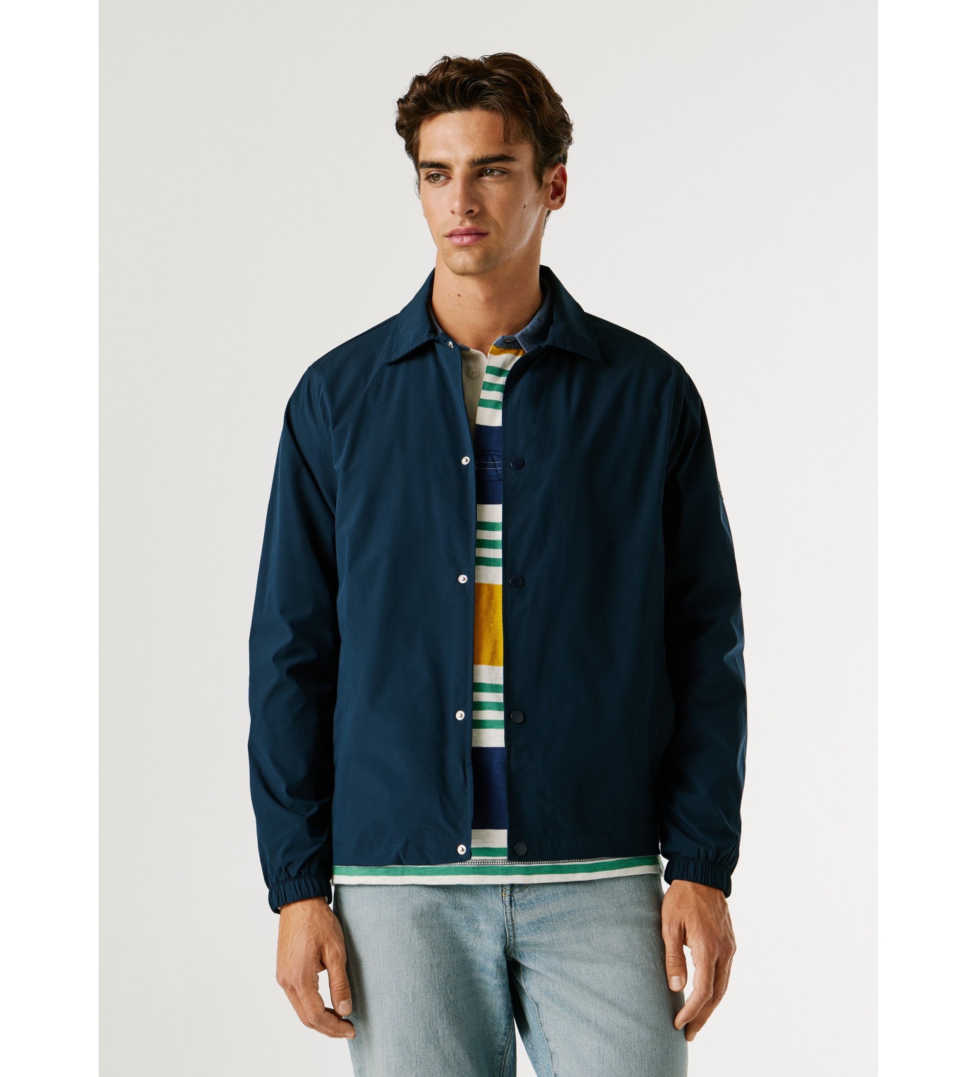Pepe Jeans für Herren. PM4027269 Jacke Sherman marineblau (L), Lässig, Polyester