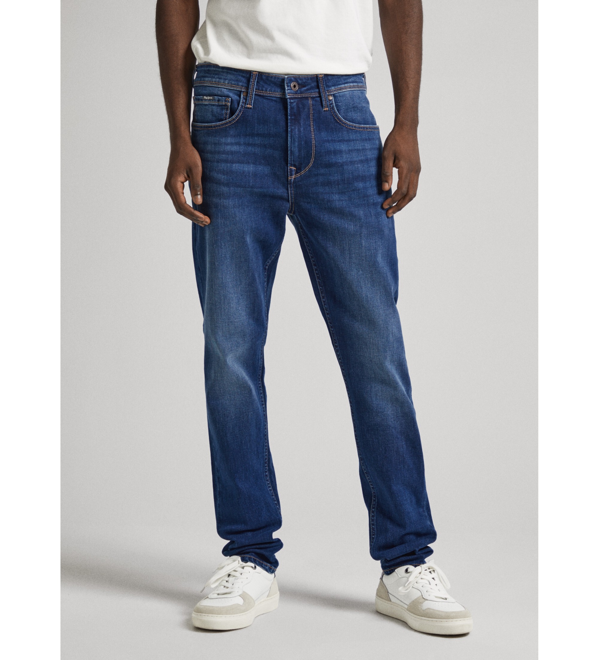 Pepe Jeansvoor mannen. PM207387CT4 Blauwe skinny jeans (28/34), Casual, Katoen, Denim