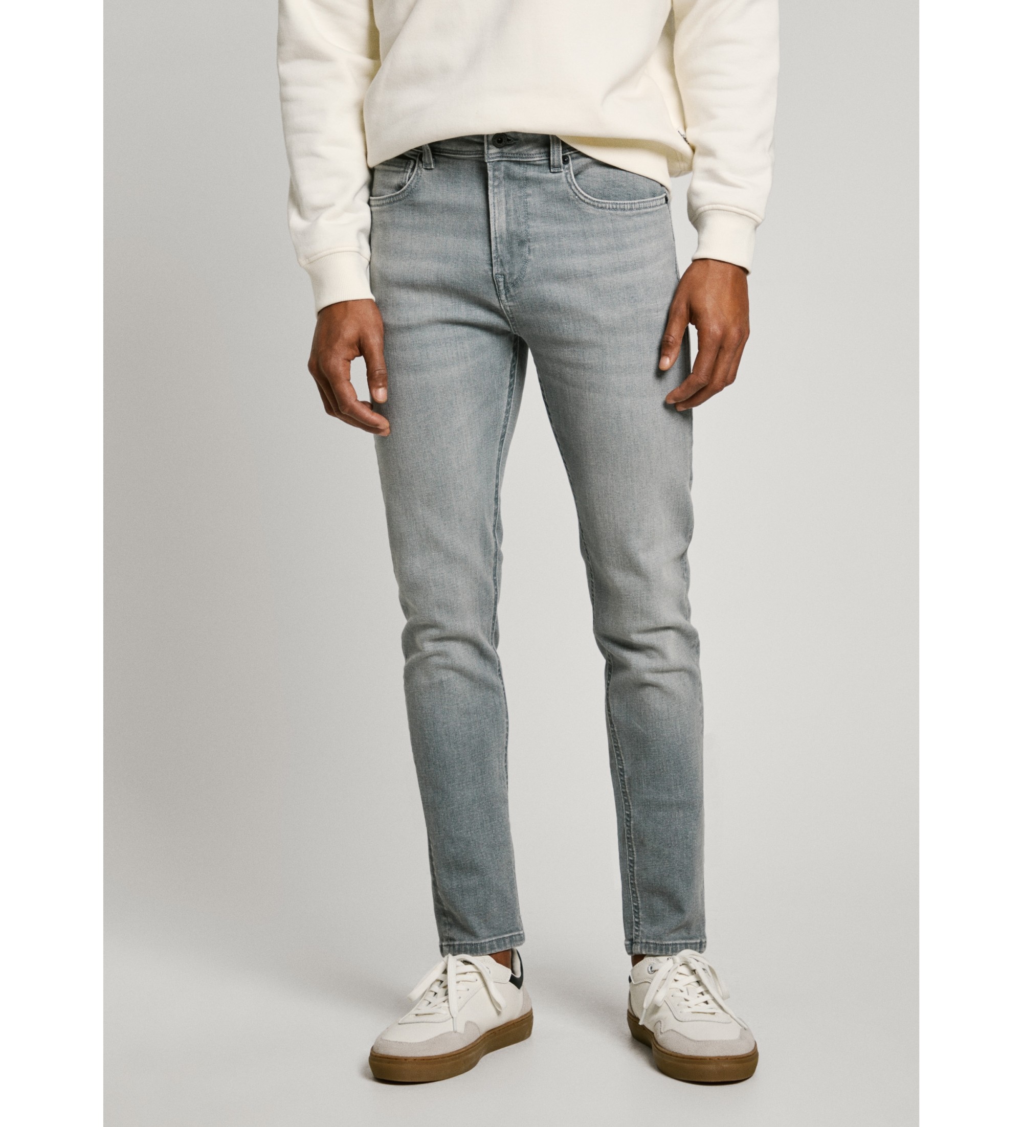 Pepe Jeans für Herren. PM207387UM1 Jeans im Skinny Fit Finsbury grau (29/32), Lässig, Baumwolle, Denim