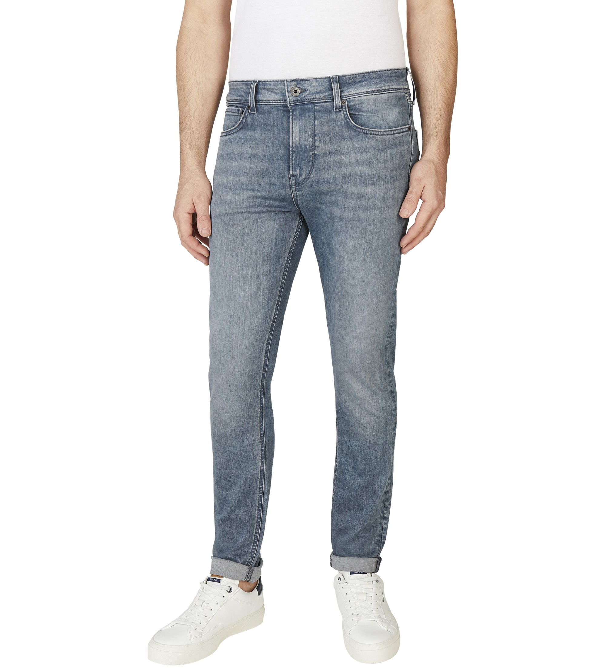 Pepe Jeans für Herren. PM207387UM3 Jeans im Skinny Fit Finsbury grau (34/32), Lässig, Baumwolle, Denim