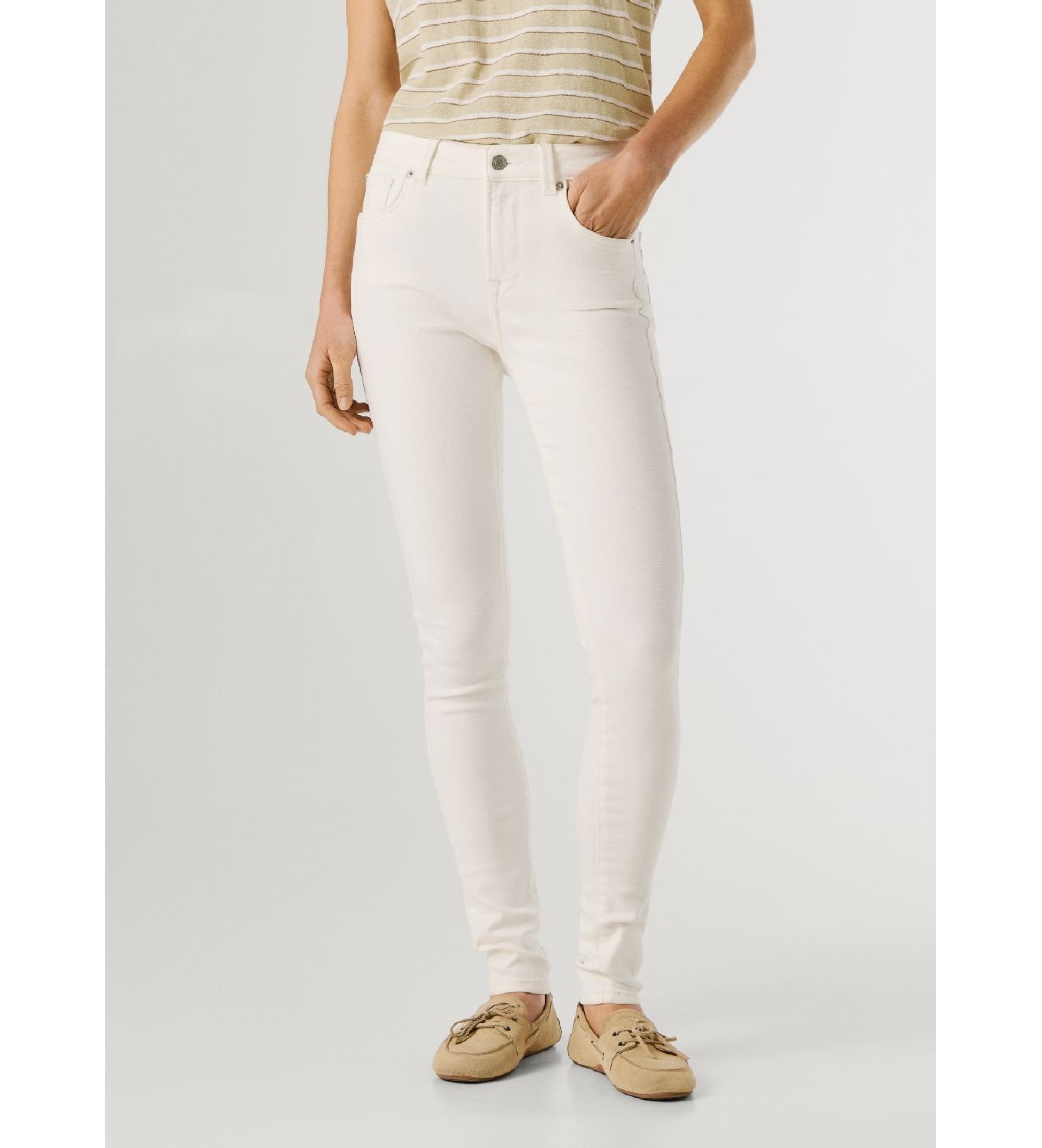 Pepe Jeans für Damen. PL20472881CC Skinny Jeans Regent weiß (29/32), Lässig, Baumwolle