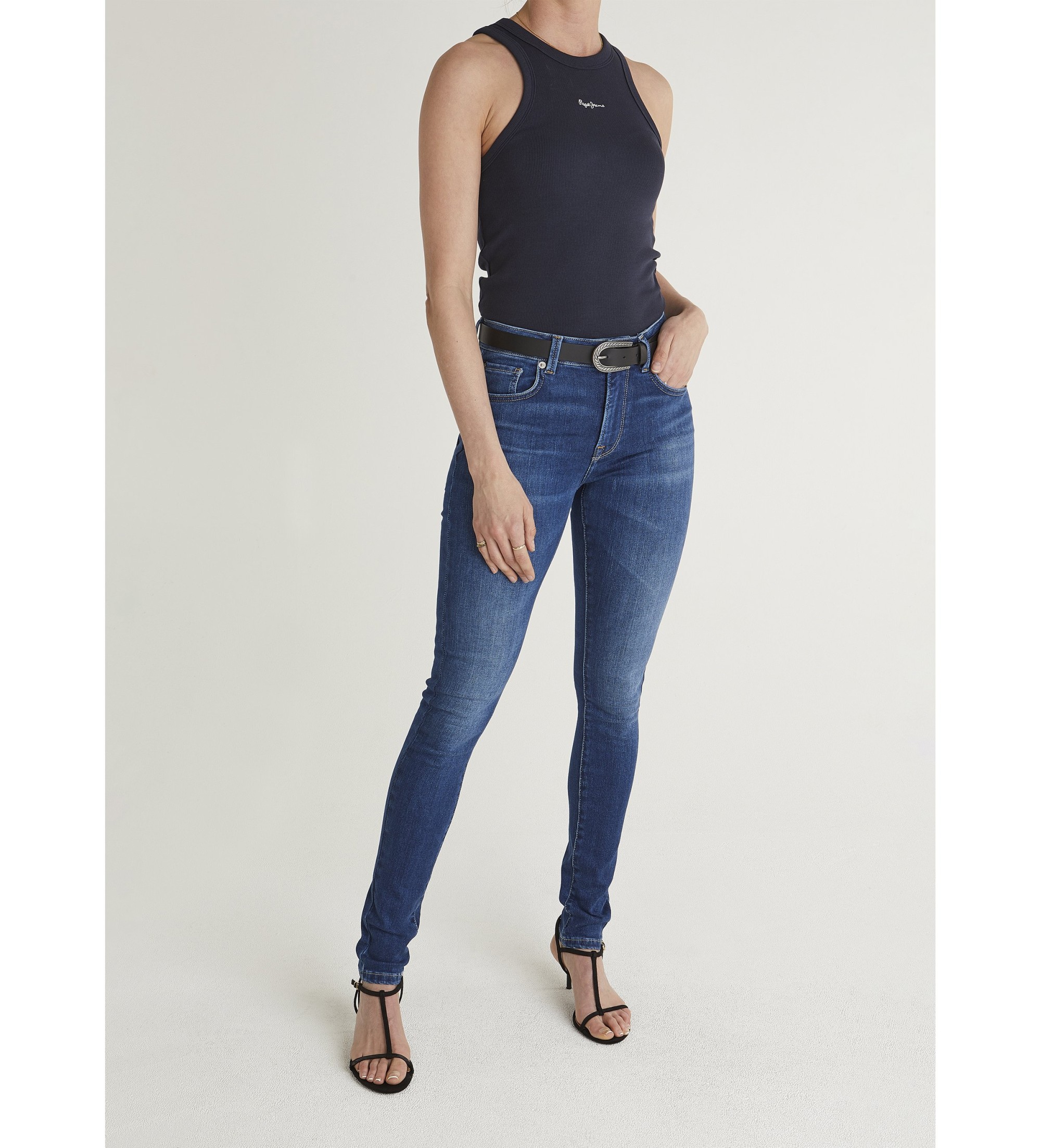 Pepe Jeans für Damen. PL20472884UA Jeans Skinny Regent blau (27/32), Lässig, Baumwolle, Denim