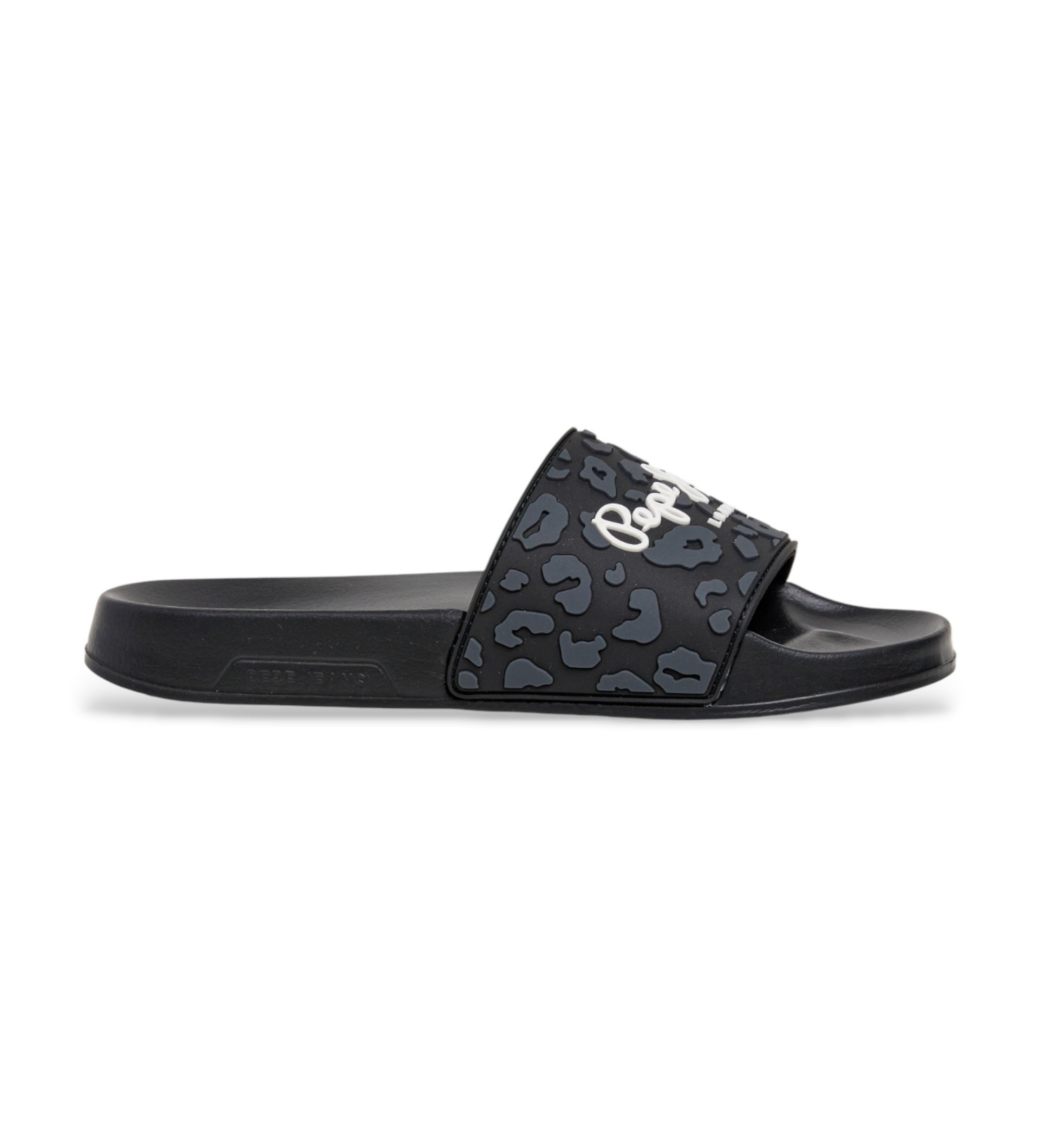 Pepe Jeans für Damen. PLS700004 Slider Flip Flops Leo schwarz (41), Wohnung, Keine, Lässig